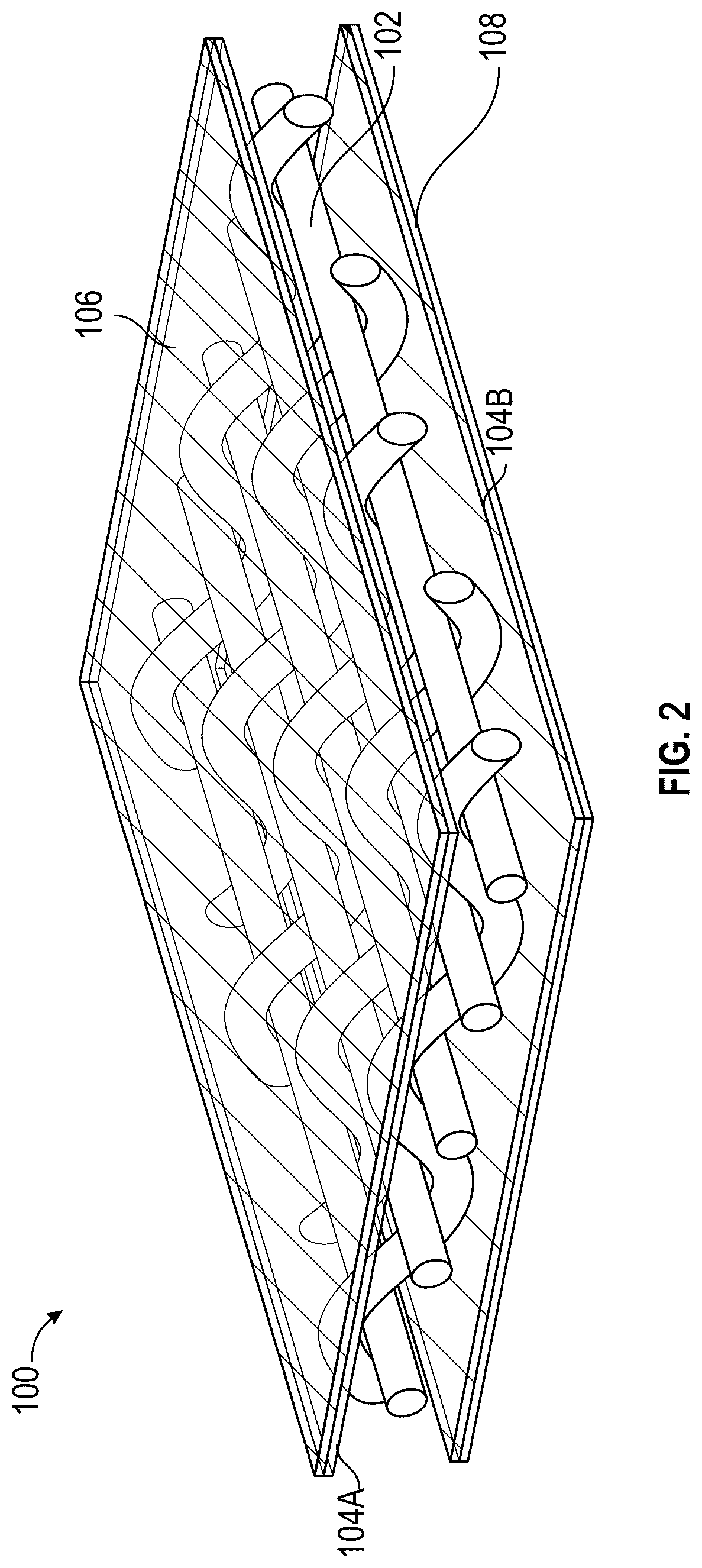 Patent US12157577 Figure 2 – Fabric or flexible material with hot melt adhesive for inflatable safety products