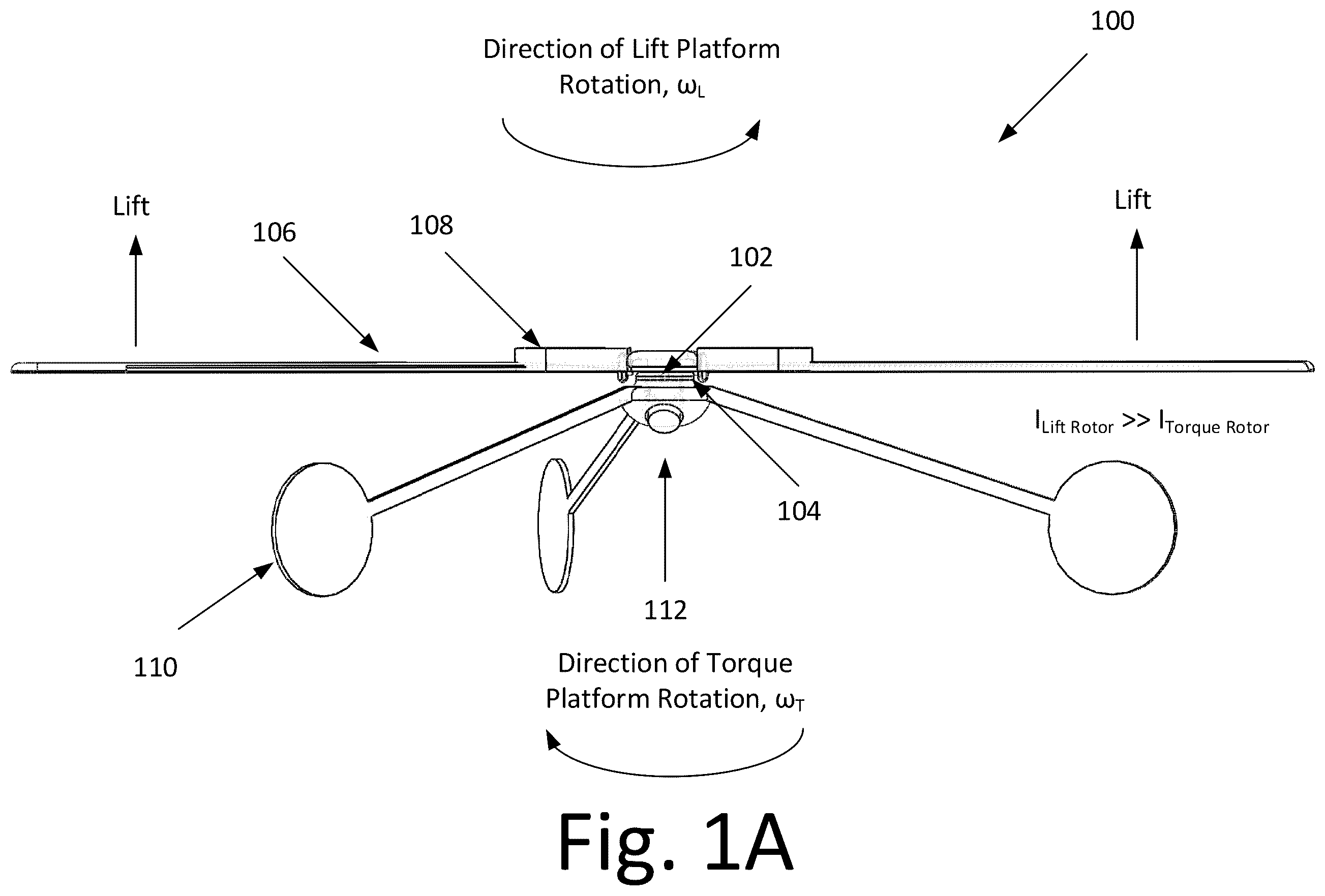 Patent US12157579 Figure 1 – Counter rotating torque drive for rotary wing vehicle propulsion