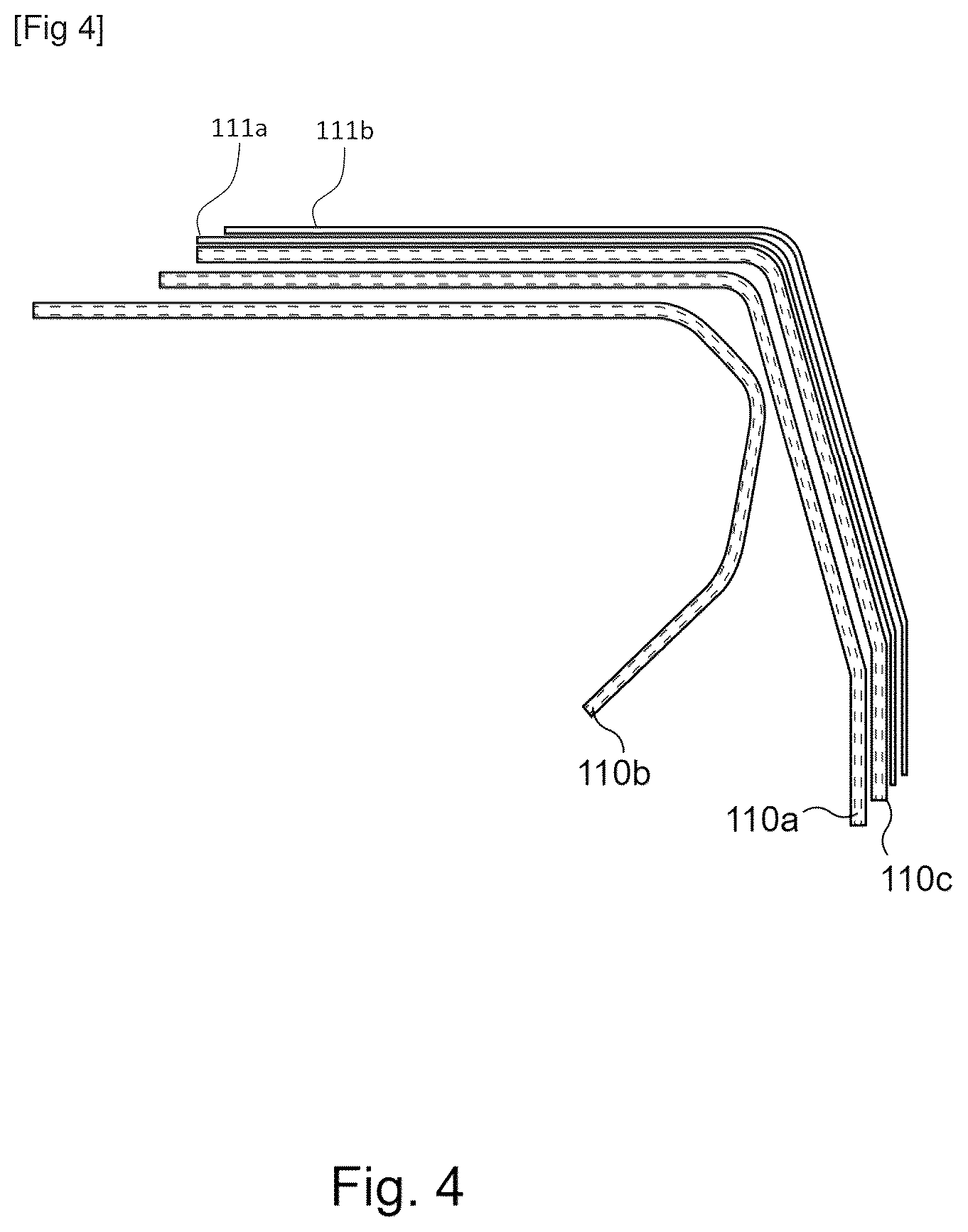 Patent US12157581 Figure 4 – Lining element of an edge of an aeronautical seat shell, method for manufacturing and method for setting up such an element