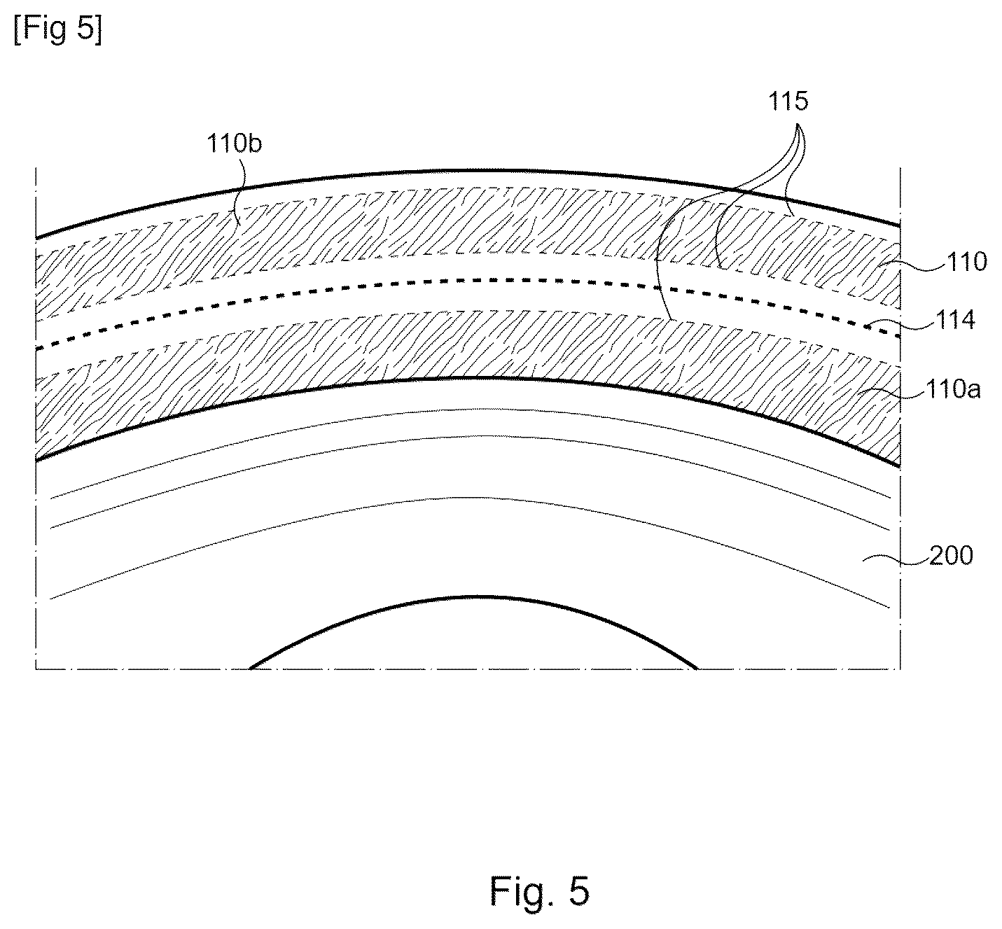 Patent US12157581 Figure 5 – Lining element of an edge of an aeronautical seat shell, method for manufacturing and method for setting up such an element