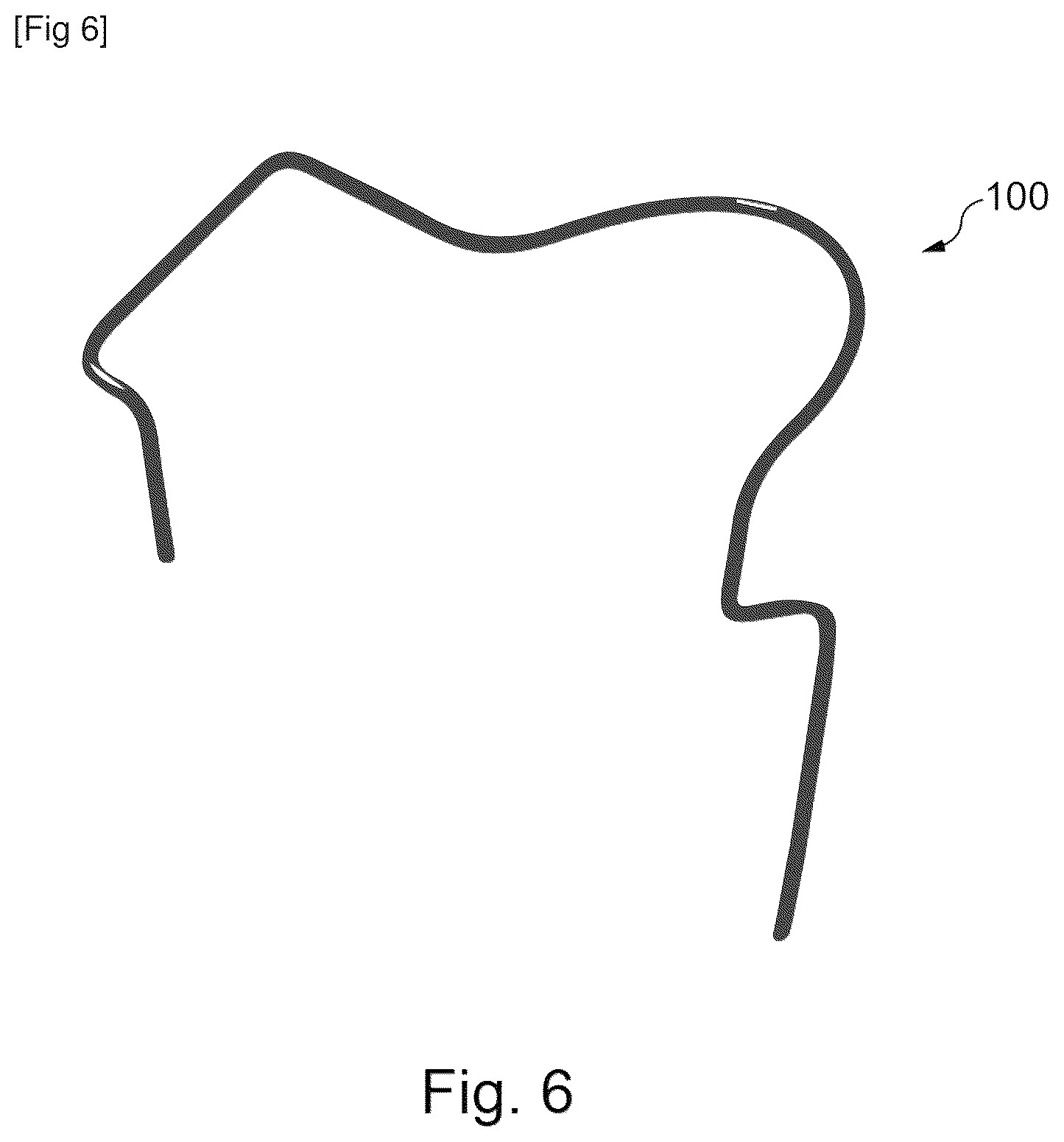 Patent US12157581 Figure 6 – Lining element of an edge of an aeronautical seat shell, method for manufacturing and method for setting up such an element