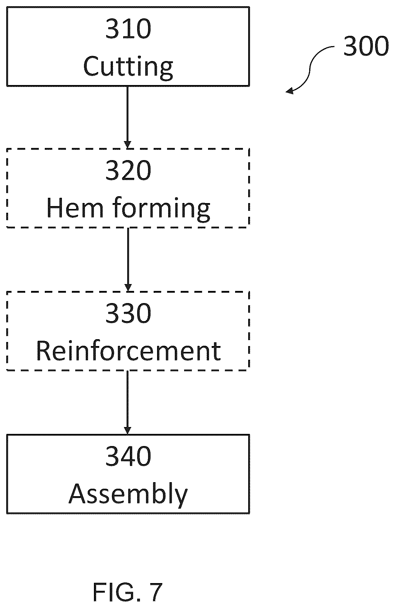 Patent US12157581 Figure 7 – Lining element of an edge of an aeronautical seat shell, method for manufacturing and method for setting up such an element
