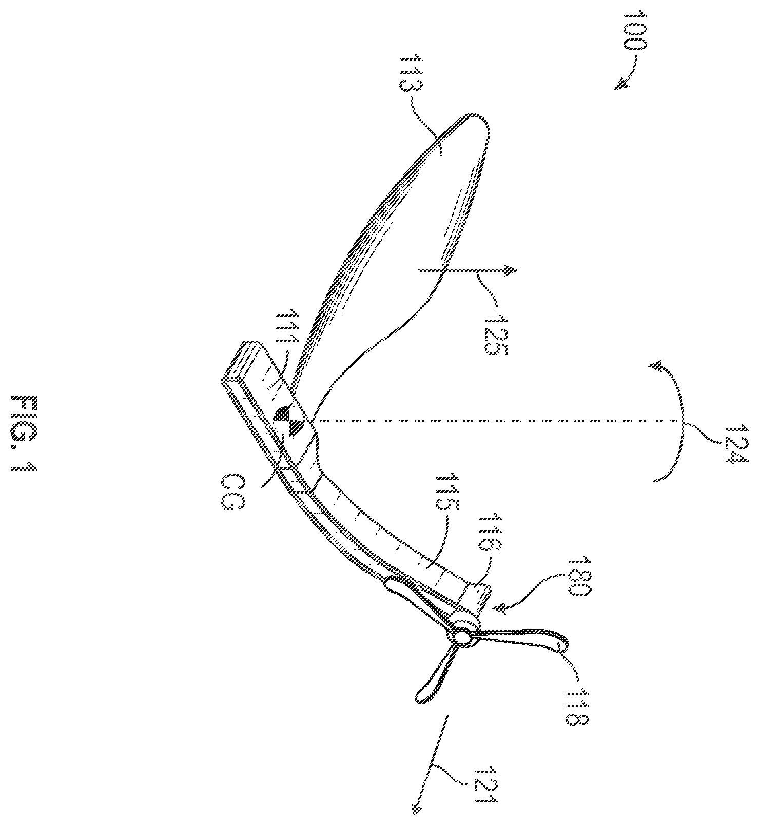 Patent US12157587 Figure 1 – Rotary and fixed wing convertible aircraft with monocopters