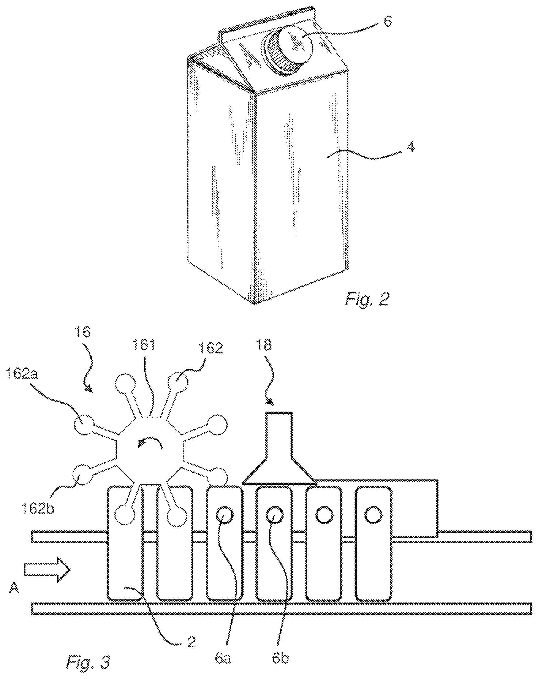 Patent US12157592 Figure 2 – Particle removal device for a filling machine
