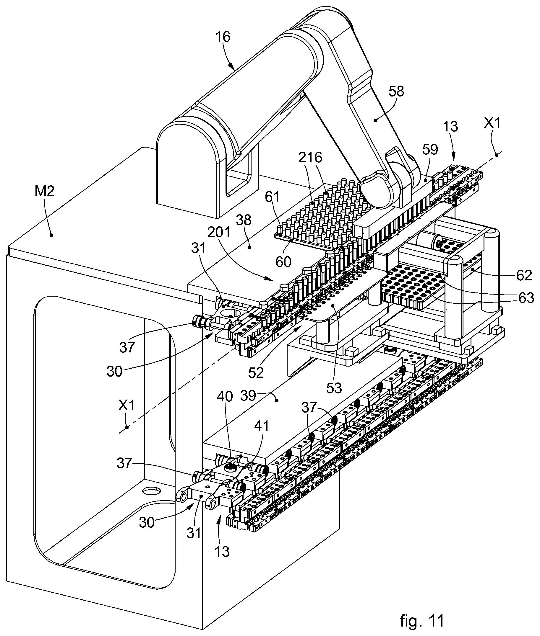 Patent US12157594 Figure 9 – Machine and method for the automatic treatment of components of inhalers; in particular cartomizers for electronic cigarettes