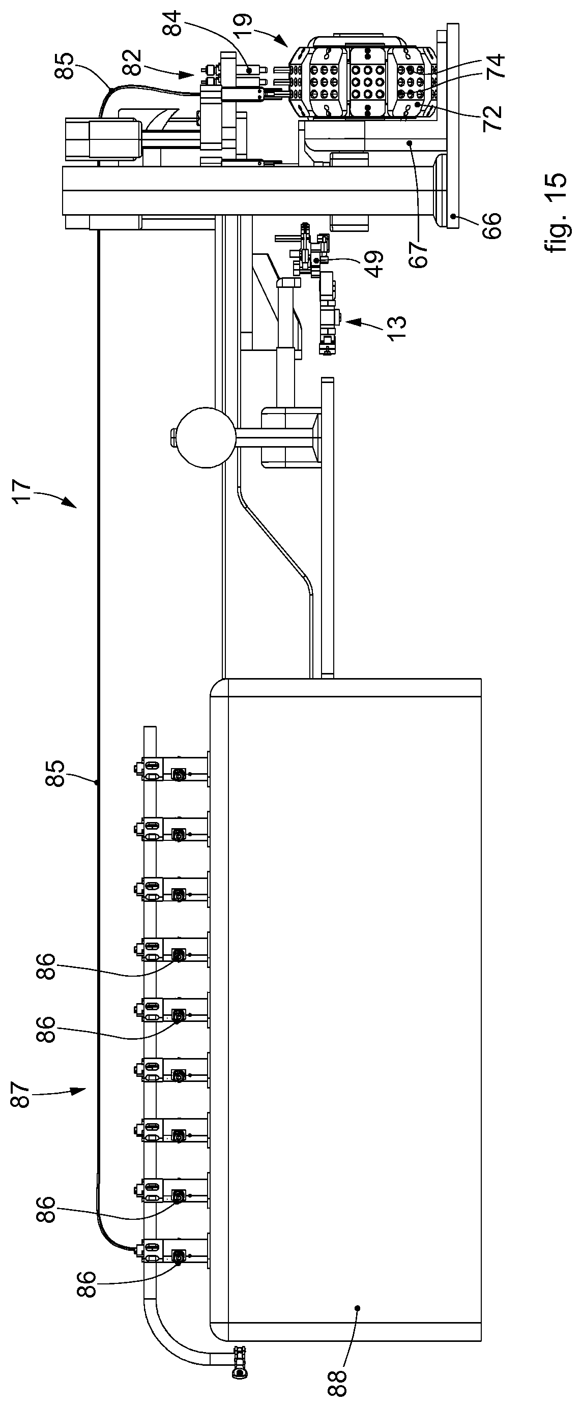 Patent US12157594 Figure 13 – Machine and method for the automatic treatment of components of inhalers; in particular cartomizers for electronic cigarettes