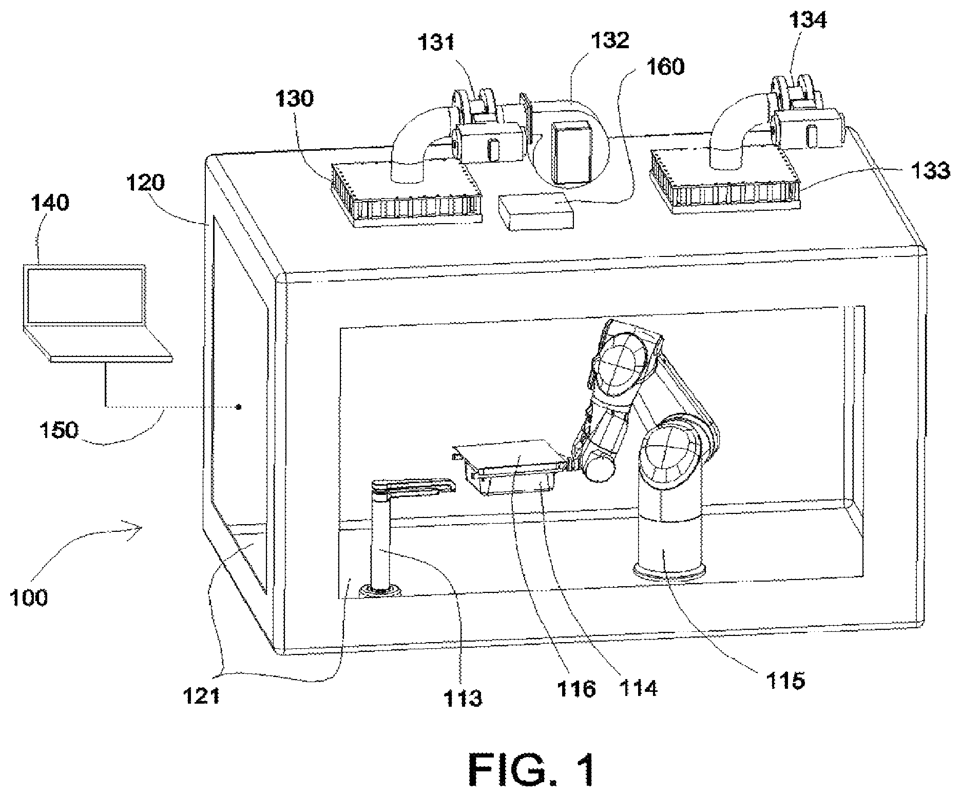 Patent US12157595 Figure 1 – Cover removal system for use in controlled environment enclosures