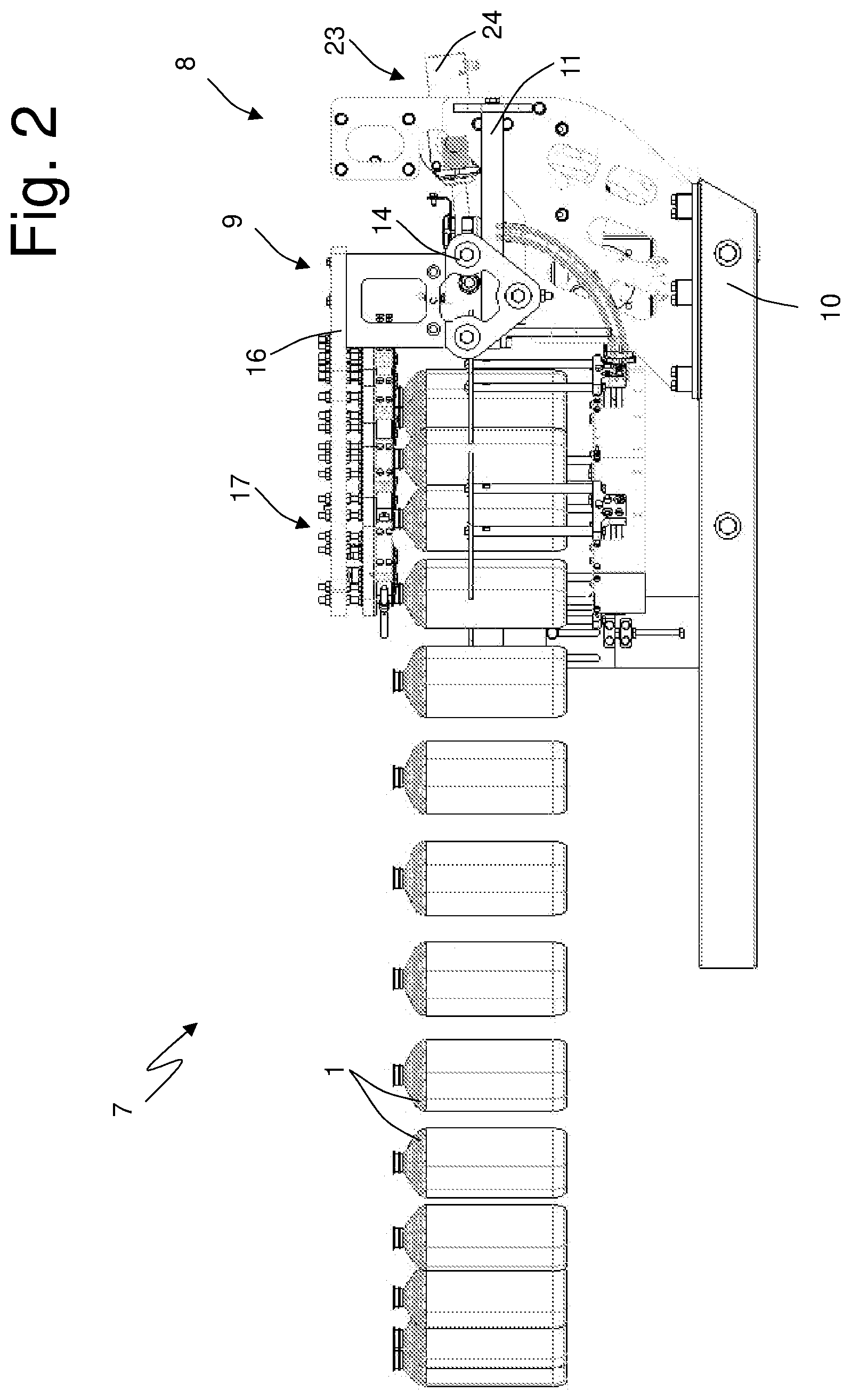 Patent US12157596 Figure 2 – Bottle capping station, in particular for products of the pharmaceutical industry