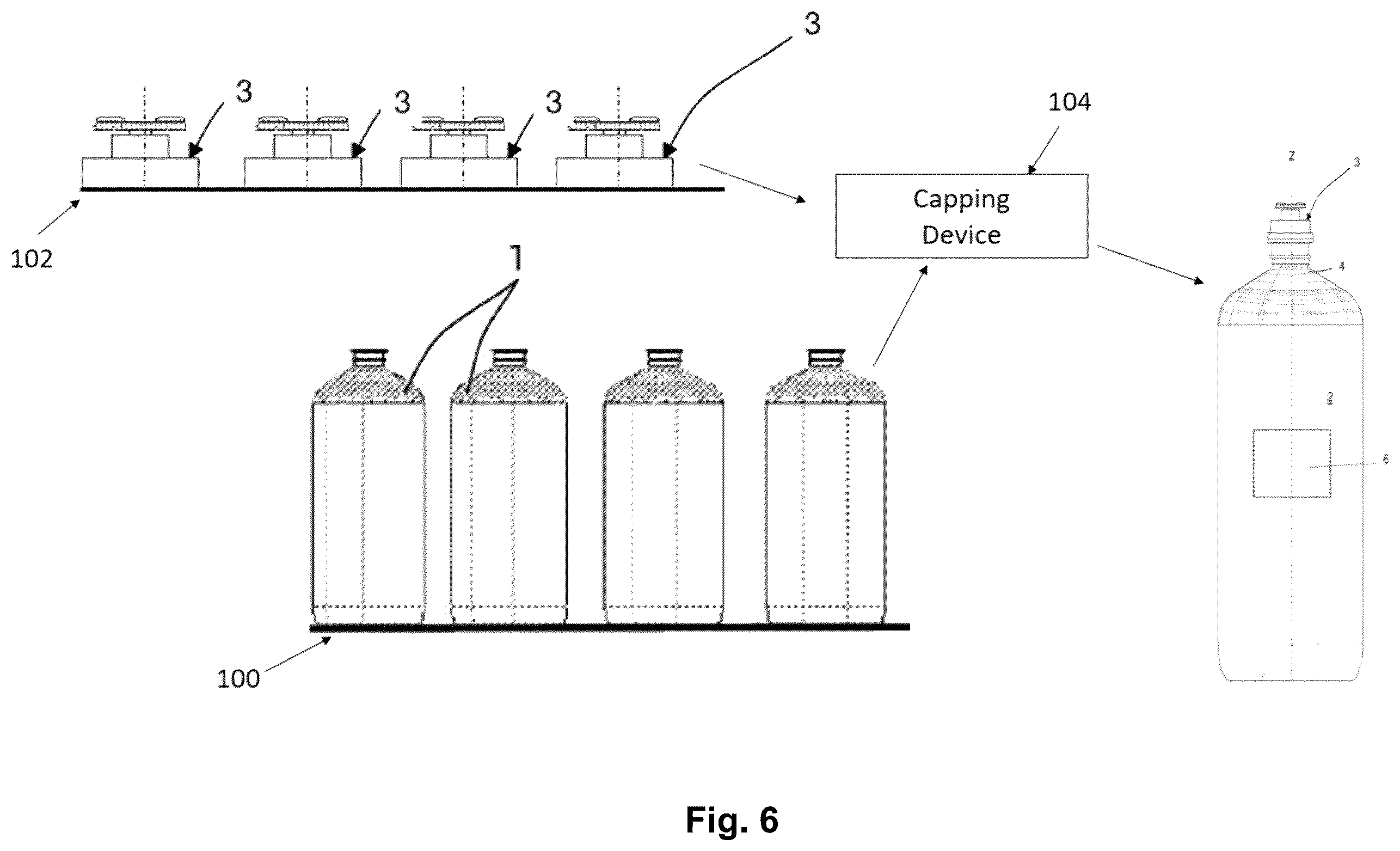 Patent US12157596 Figure 6 – Bottle capping station, in particular for products of the pharmaceutical industry