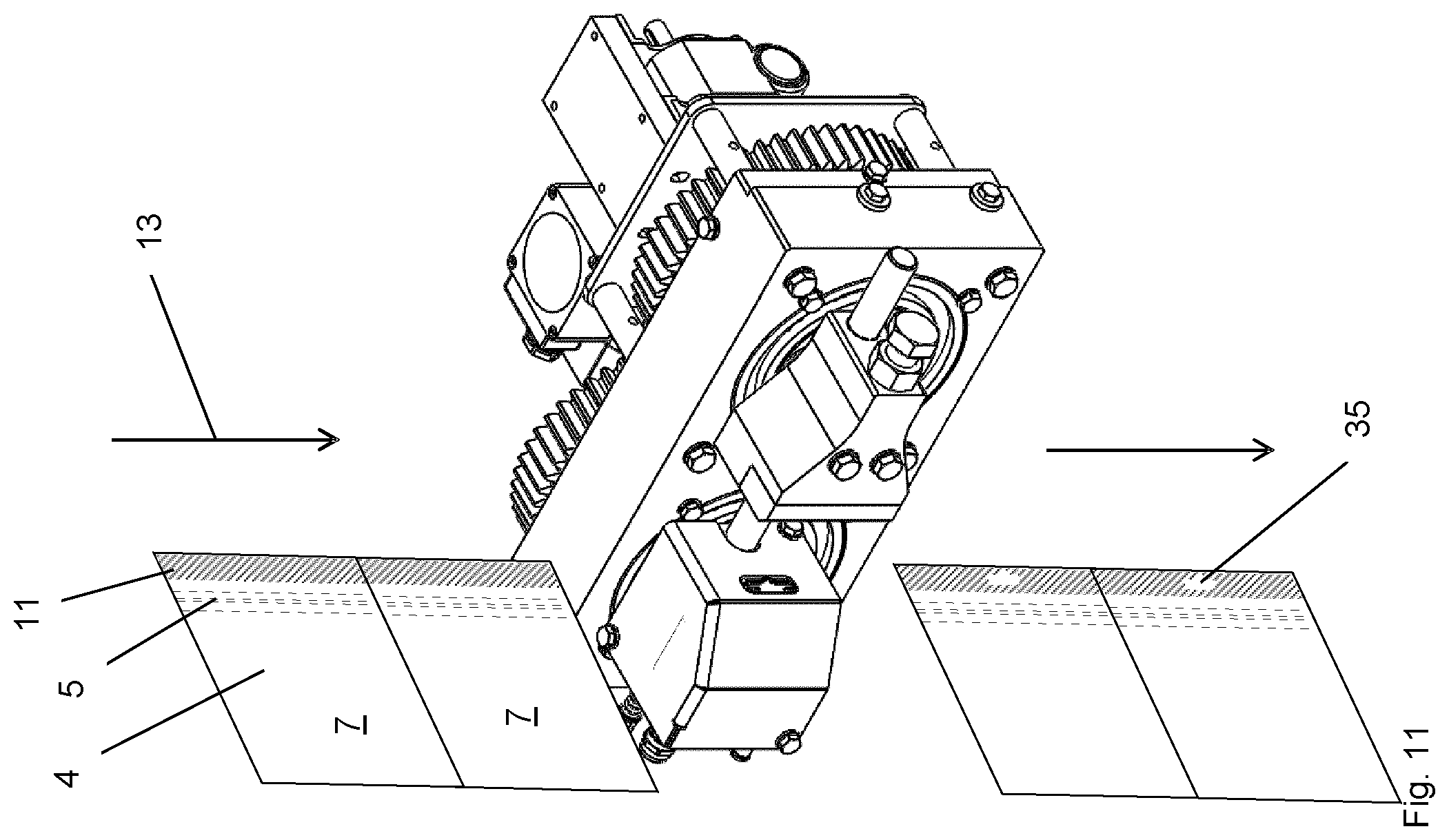 Patent US12157598 Figure 8 – Vertical-flow wrapper and method to produce a bag