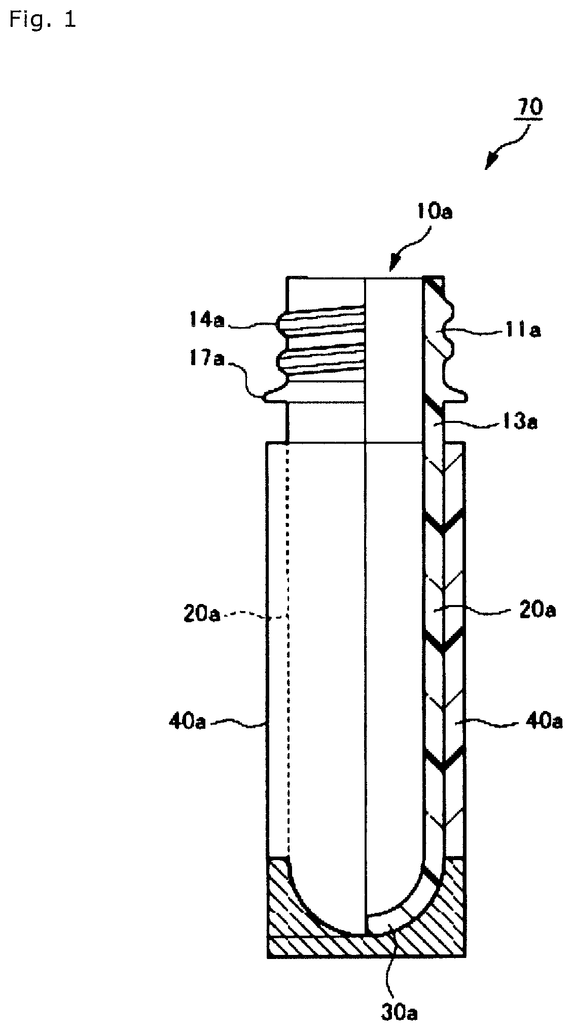 Patent US12157601 Figure 1 – Composite preform and method for producing the same, composite container and method for producing the same, and composite container product loaded with beer