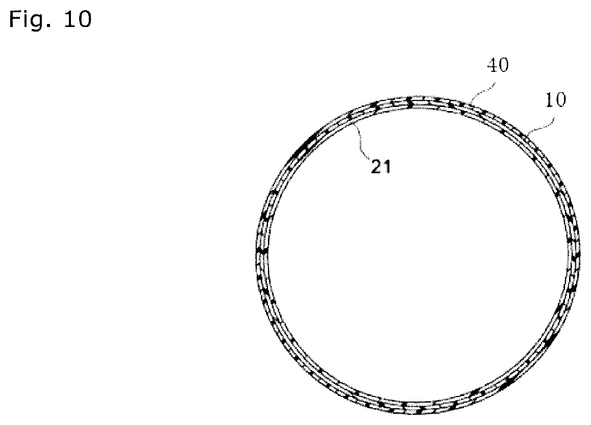 Patent US12157601 Figure 9 – Composite preform and method for producing the same, composite container and method for producing the same, and composite container product loaded with beer