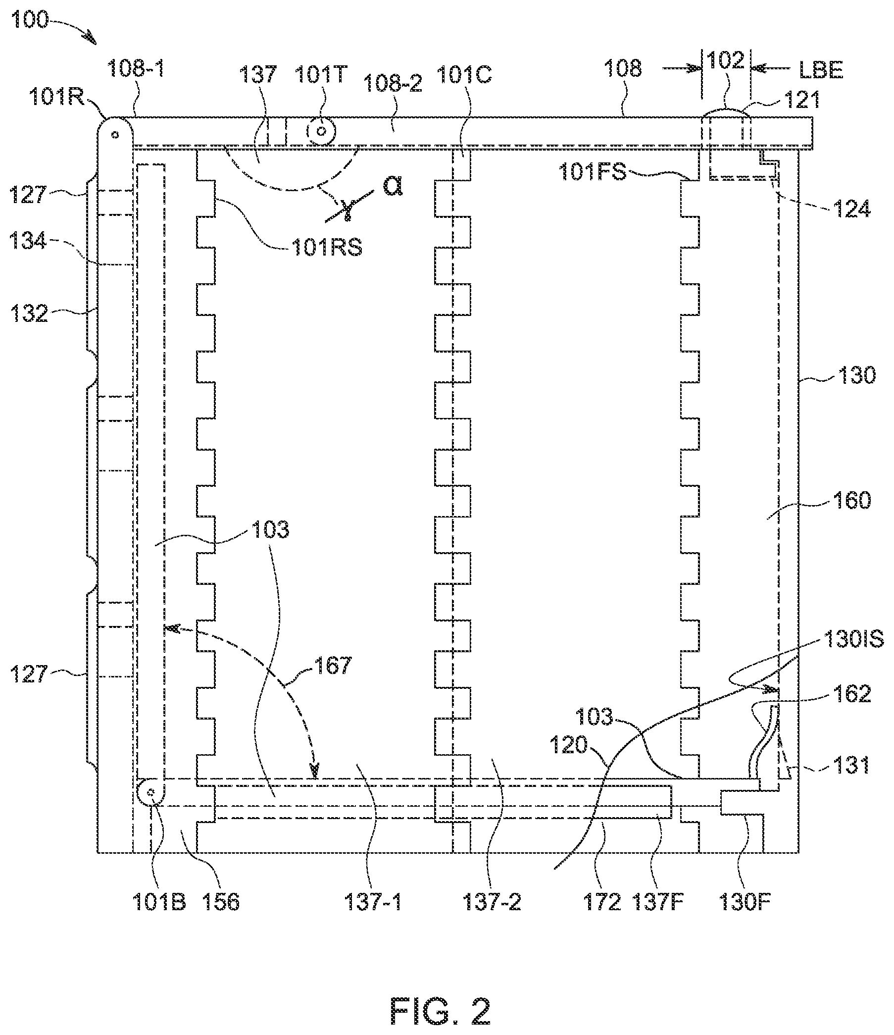 Patent US12157603 Figure 2 – Multiple configuration storage bin and methods of operation and manufacture thereof