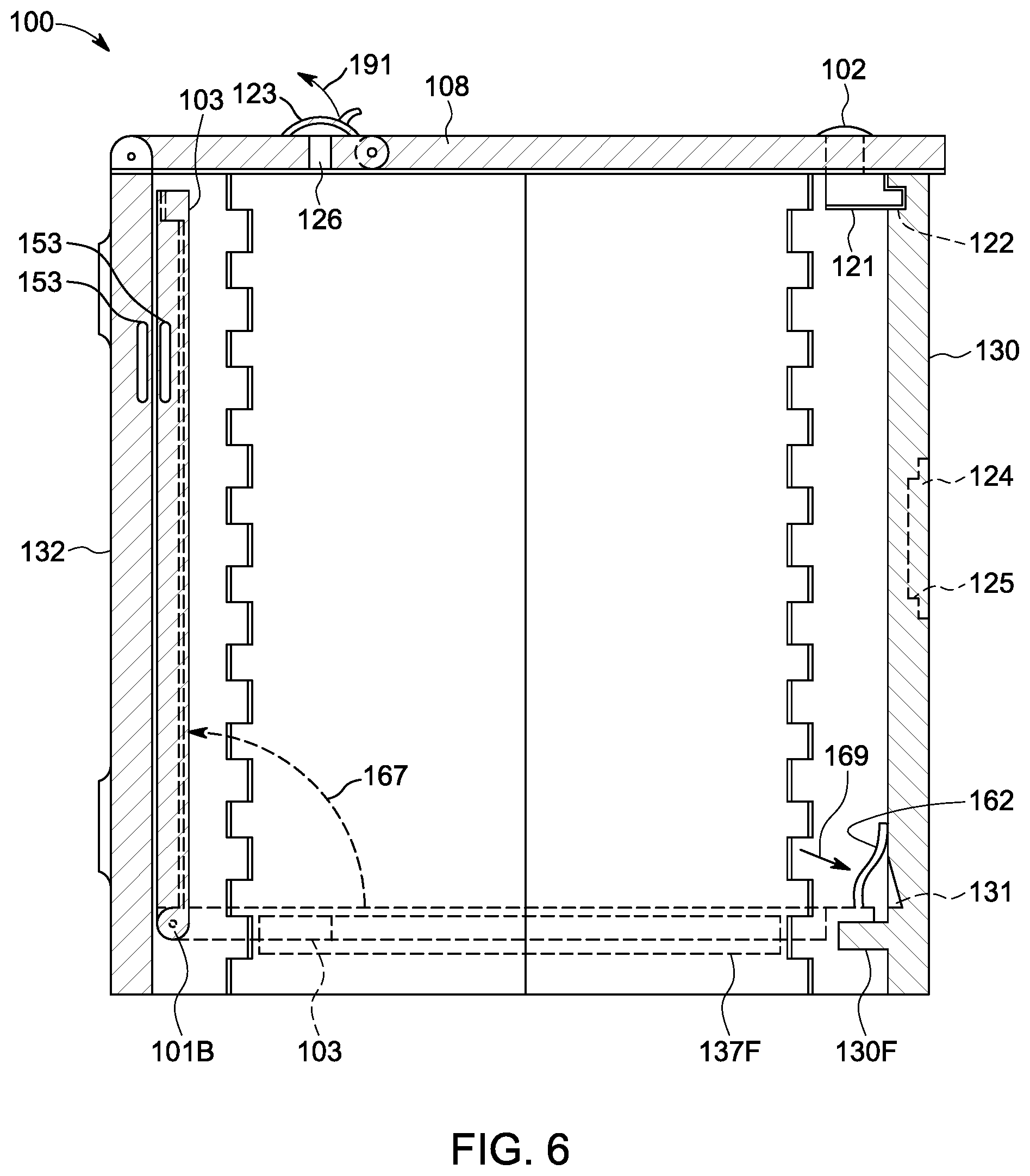 Patent US12157603 Figure 7 – Multiple configuration storage bin and methods of operation and manufacture thereof