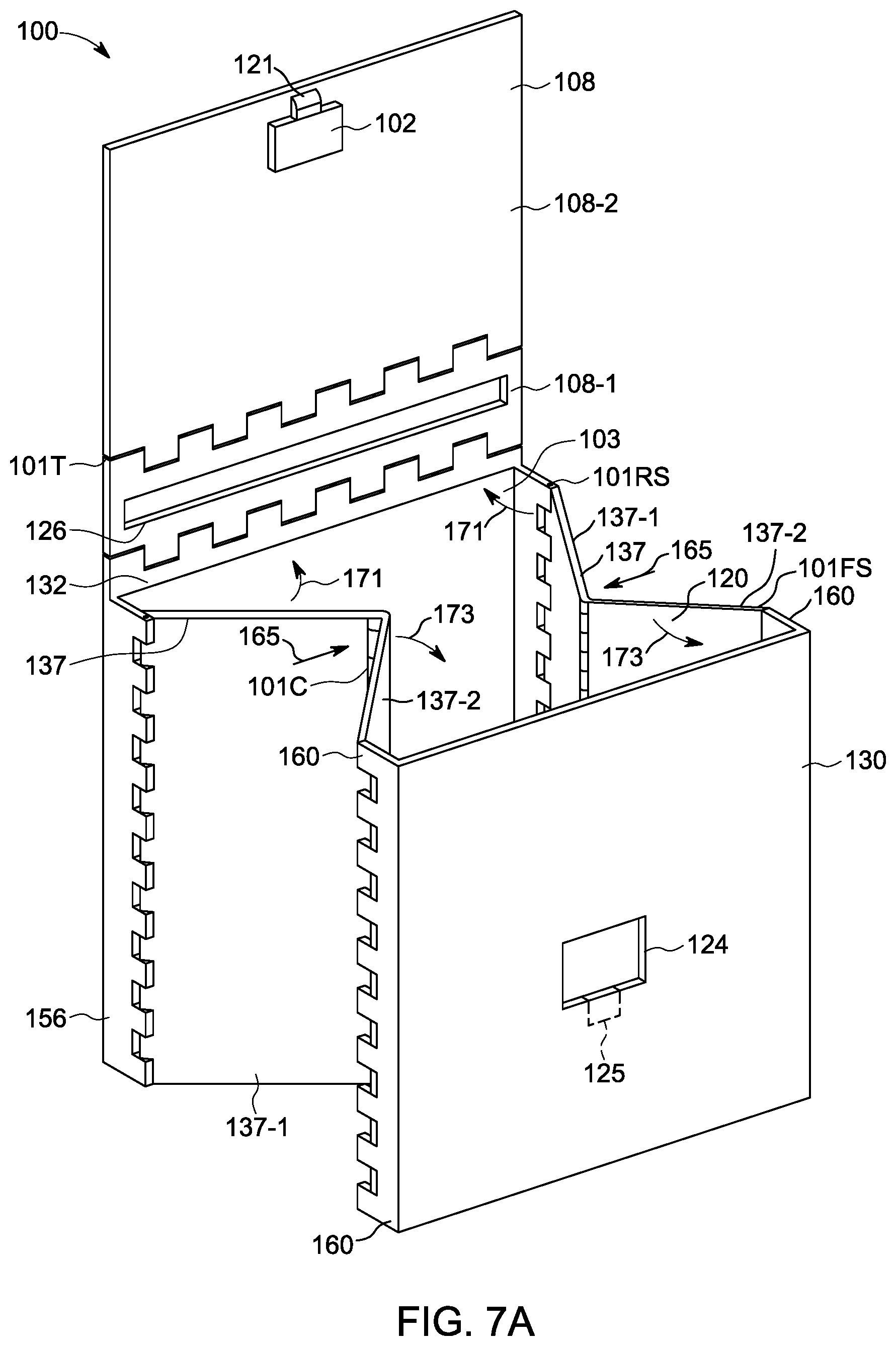 Patent US12157603 Figure 8 – Multiple configuration storage bin and methods of operation and manufacture thereof