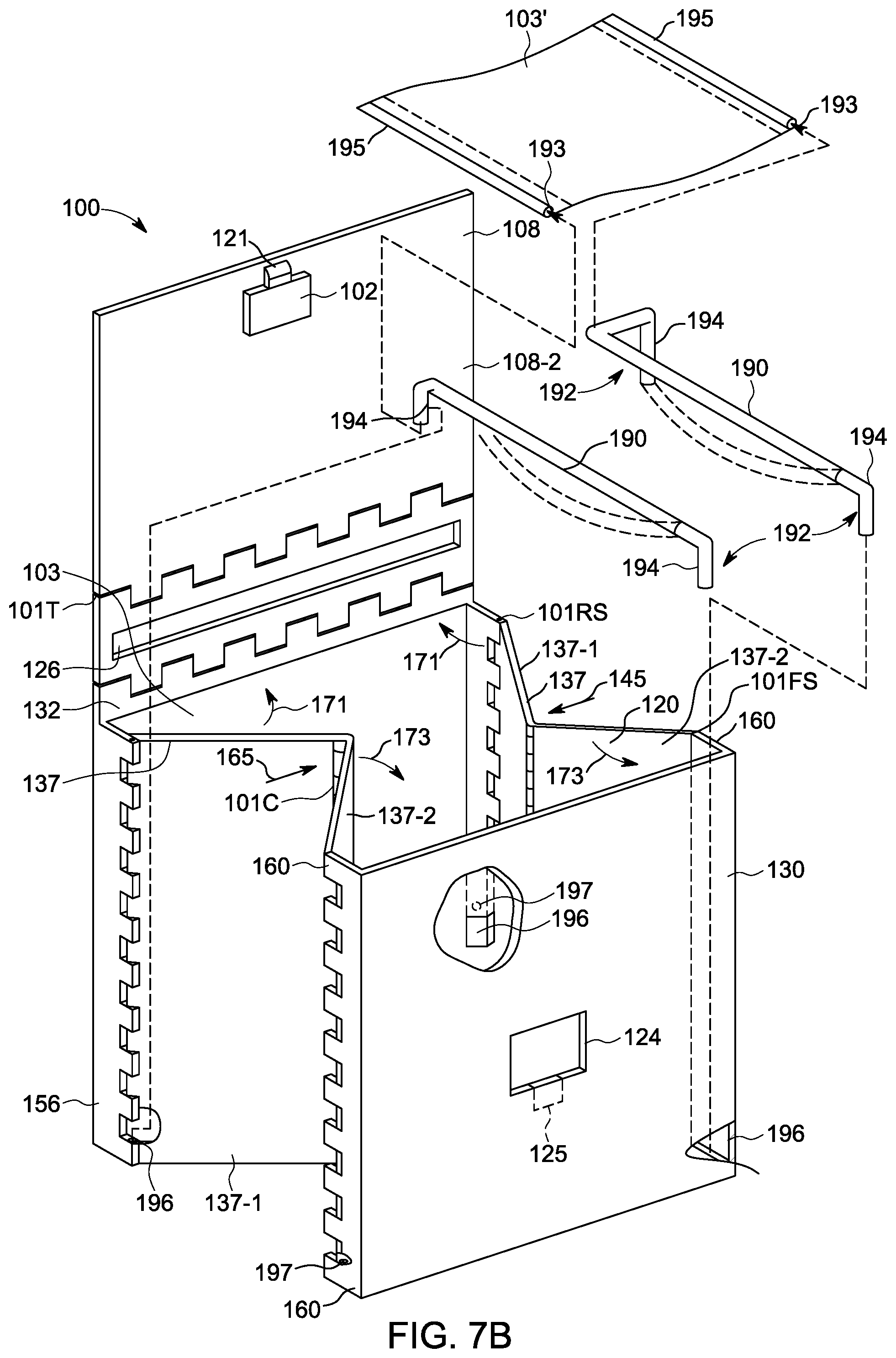 Patent US12157603 Figure 9 – Multiple configuration storage bin and methods of operation and manufacture thereof