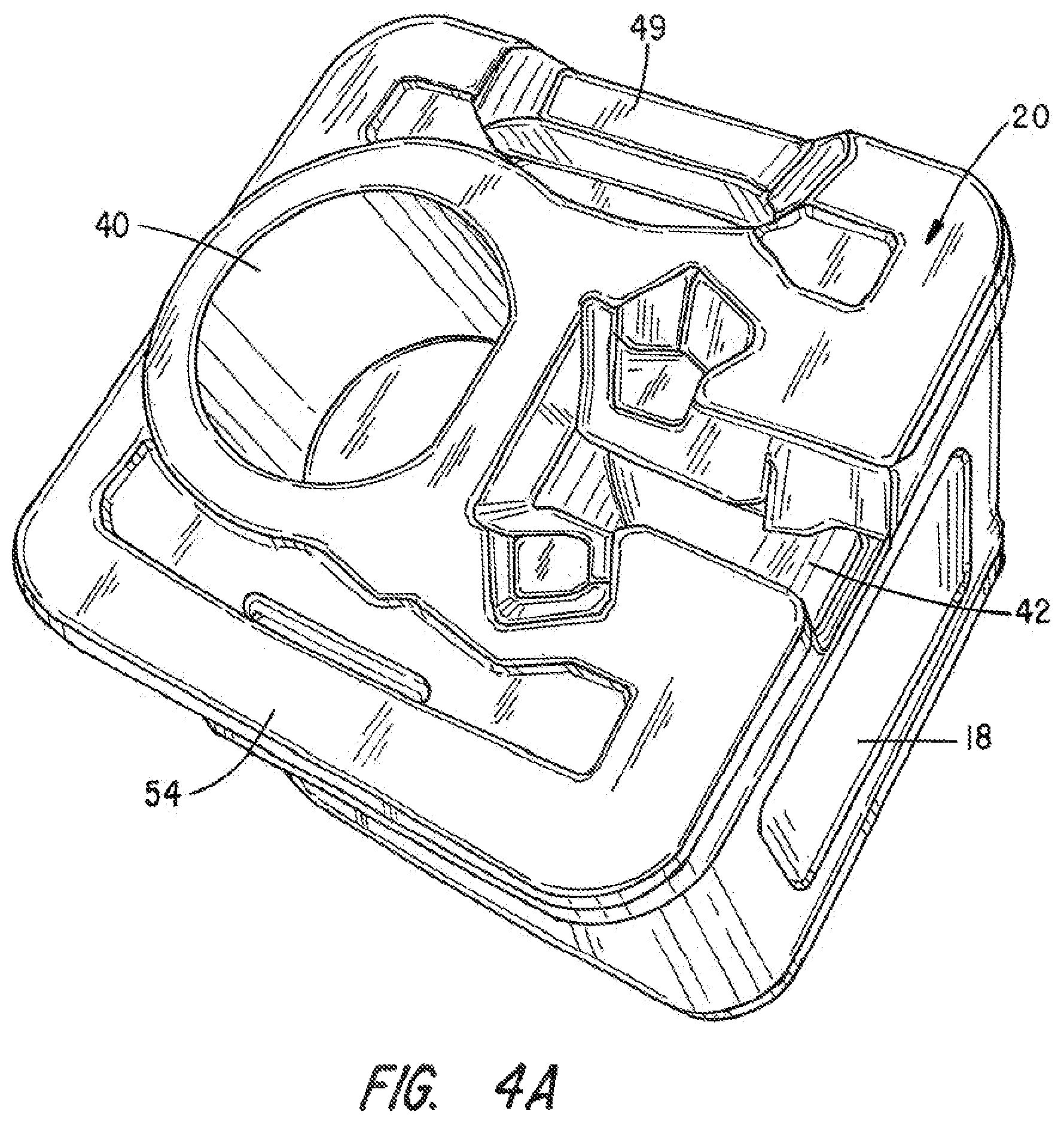 Patent US12157605 Figure 4 – Stackable fluid containers with attachable wheel assembly