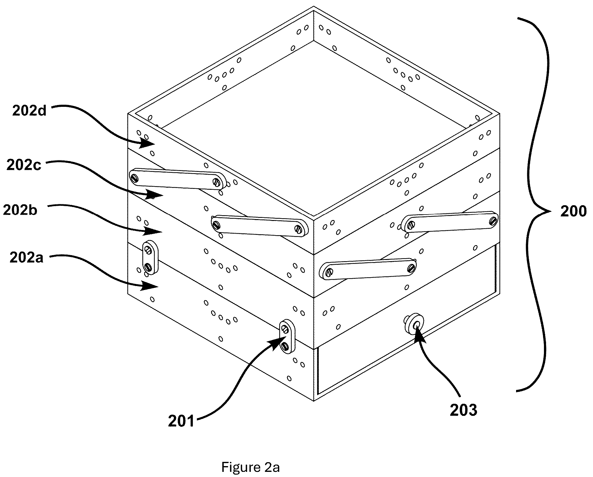Patent US12157606 Figure 4 – Re-configurable and re-sizable modular storage container system