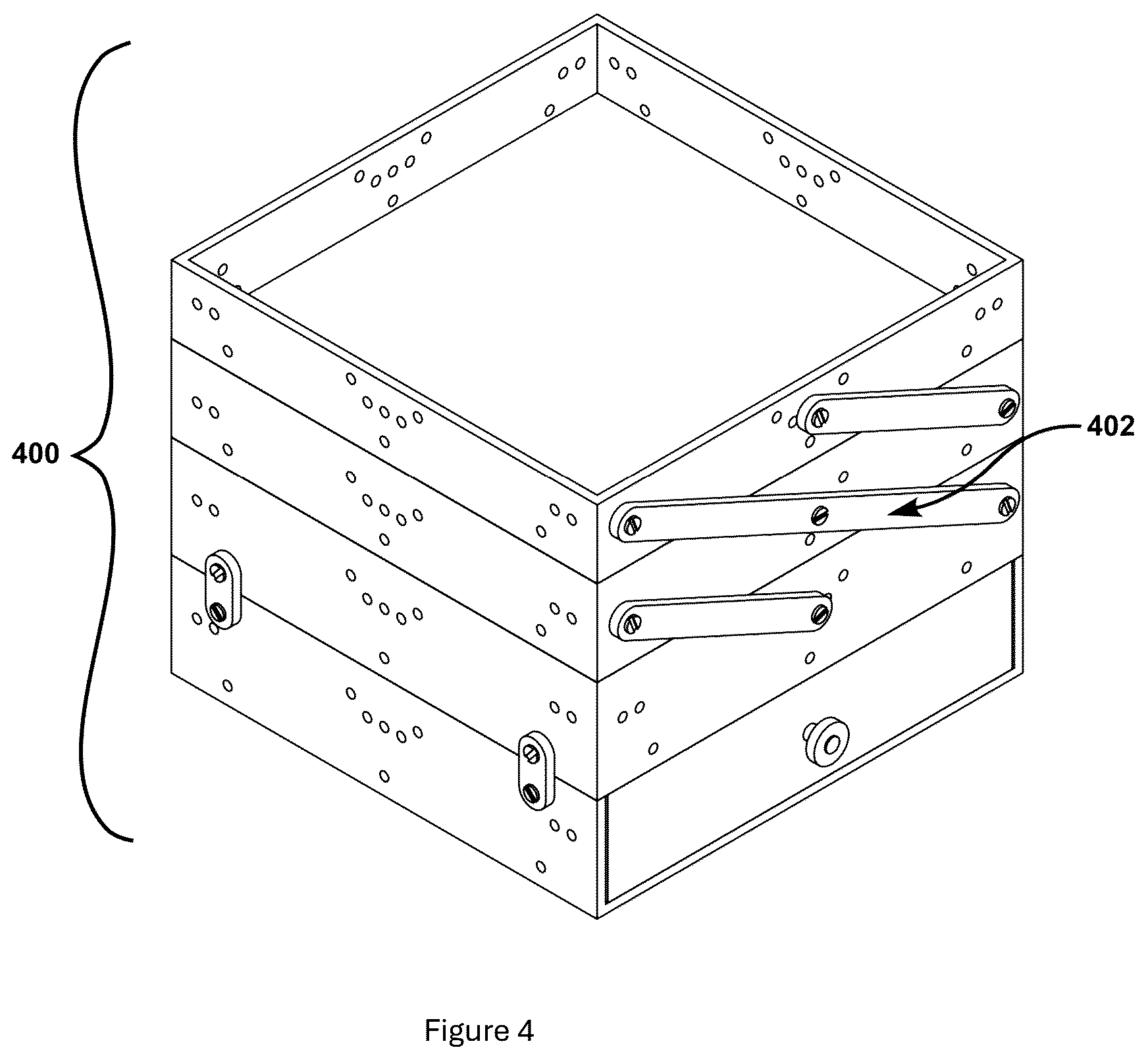 Patent US12157606 Figure 7 – Re-configurable and re-sizable modular storage container system