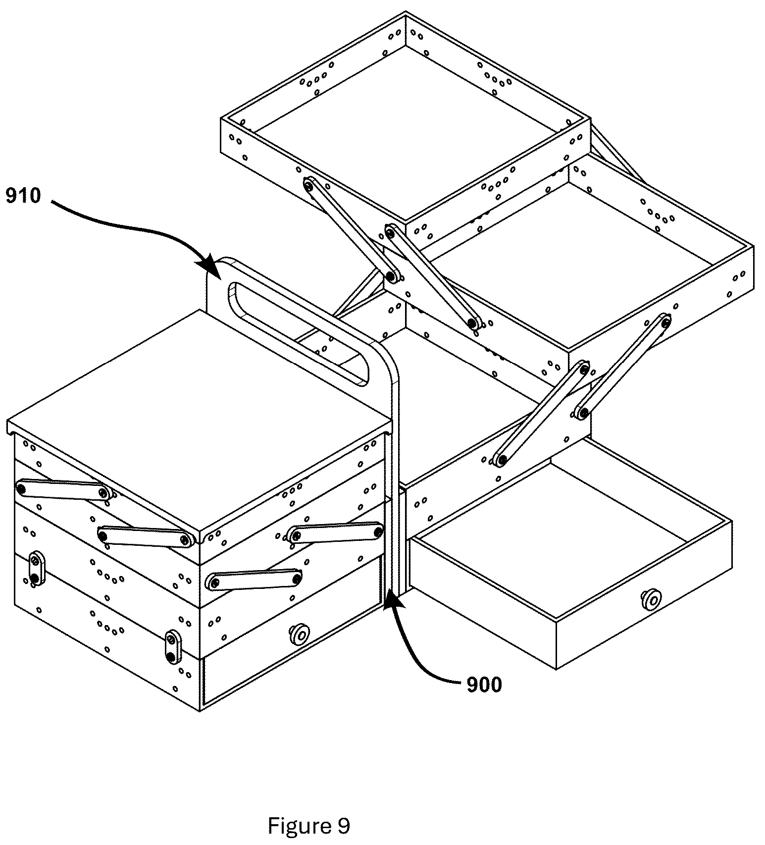 Patent US12157606 Figure 12 – Re-configurable and re-sizable modular storage container system