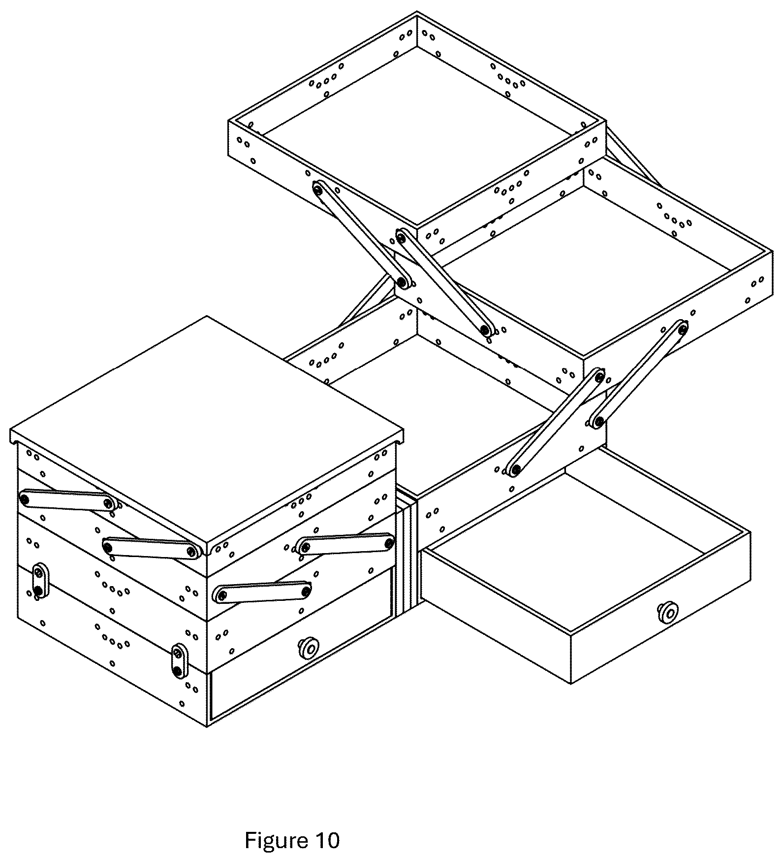 Patent US12157606 Figure 13 – Re-configurable and re-sizable modular storage container system