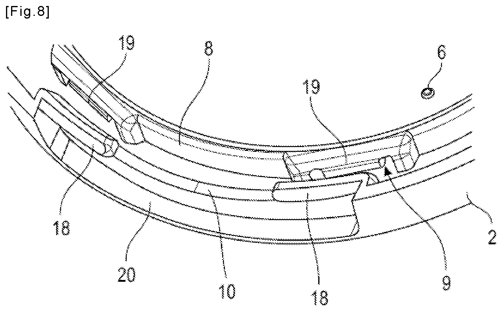 Patent US12157609 Figure 5 – Receptacle for cosmetic product made of single plastic material