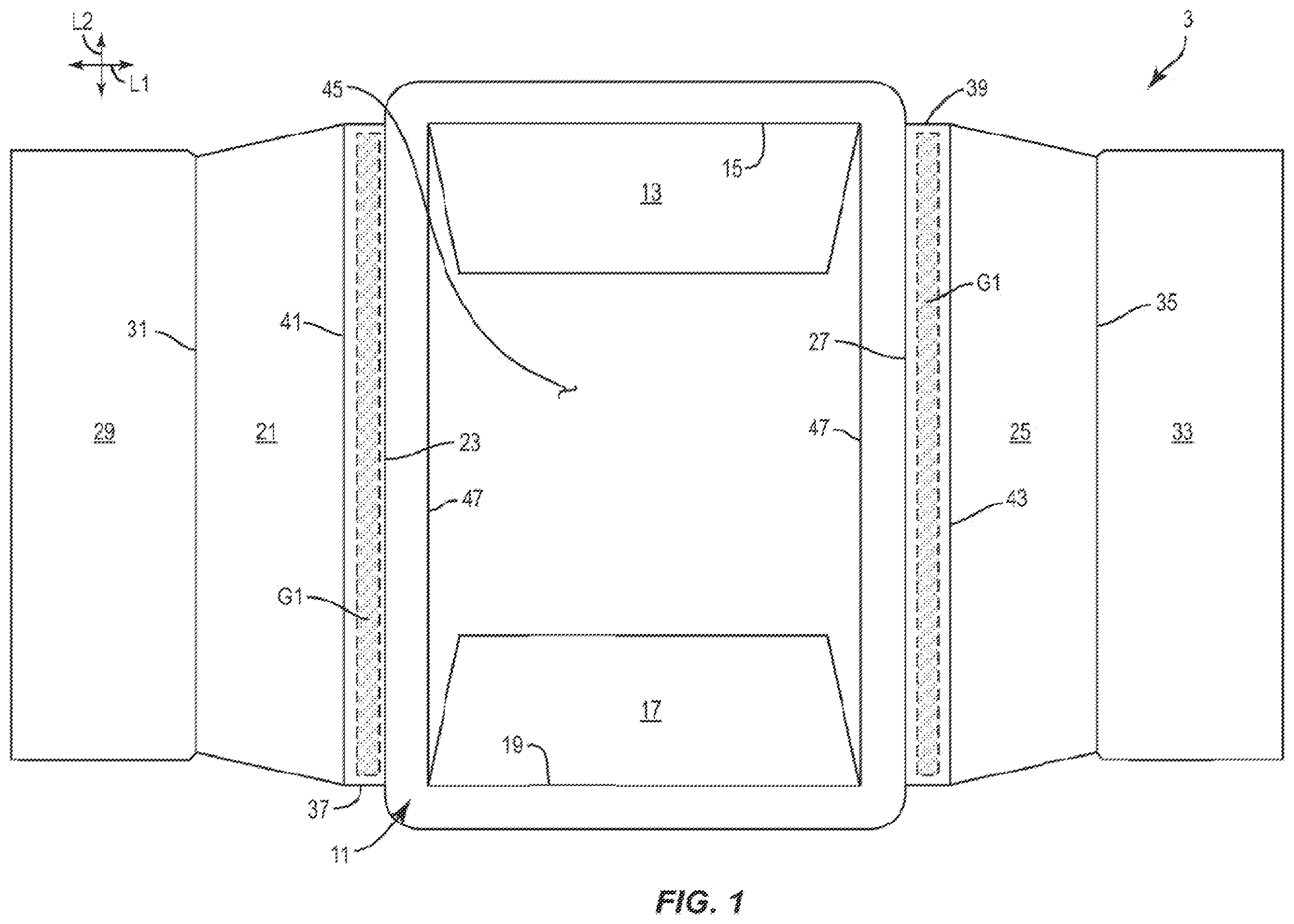Patent US12157611 Figure 1 – Container with liner