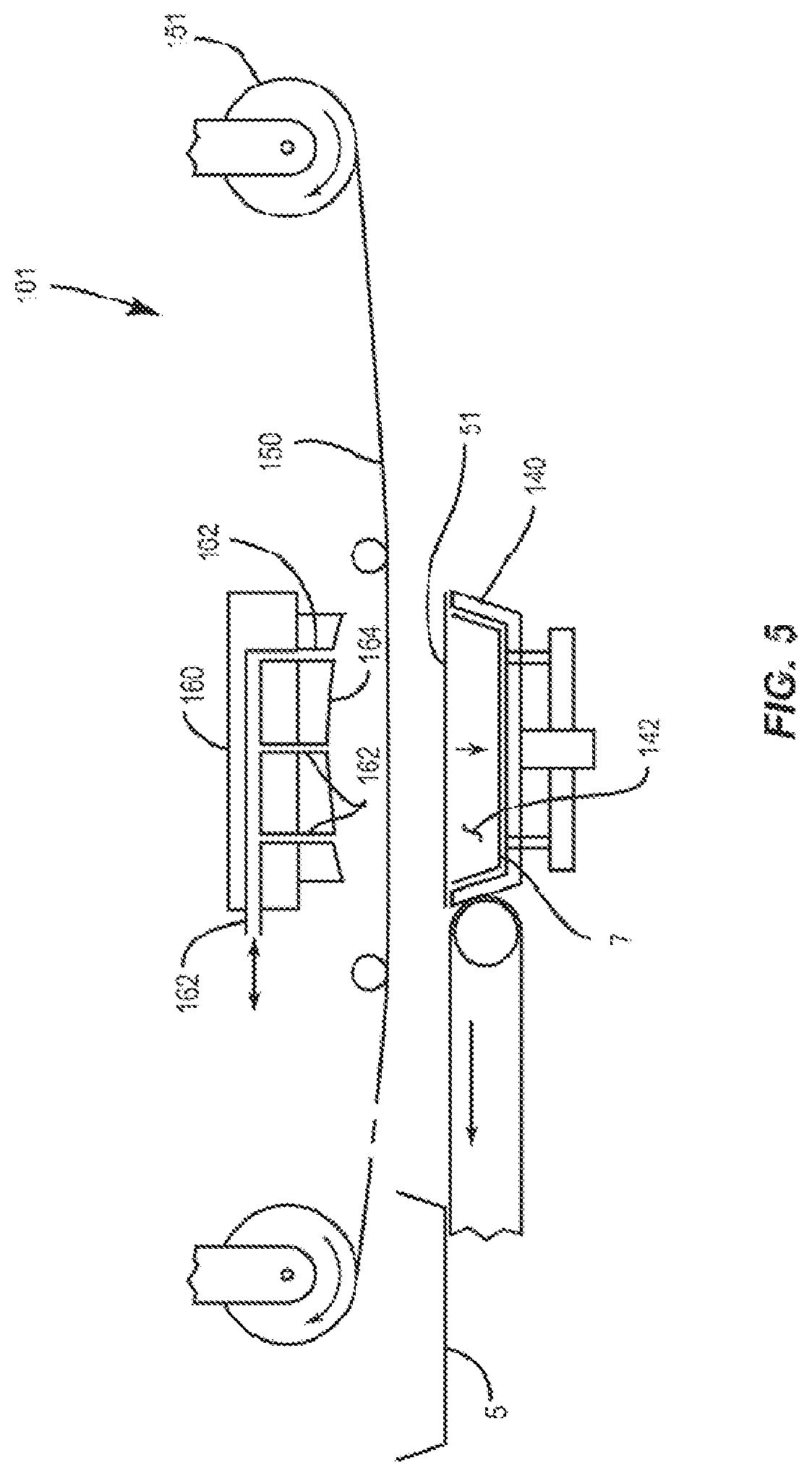 Patent US12157611 Figure 5 – Container with liner
