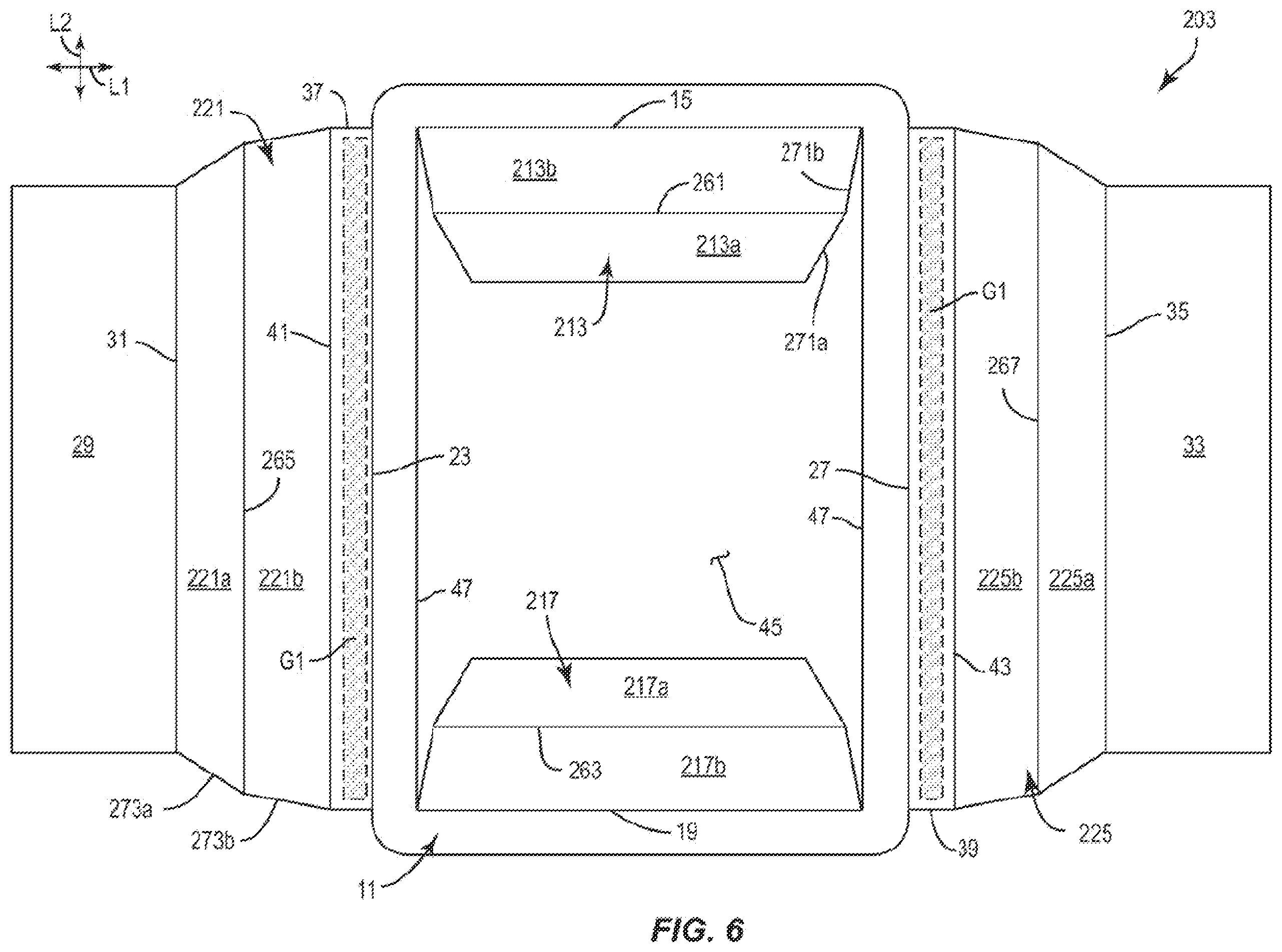 Patent US12157611 Figure 6 – Container with liner