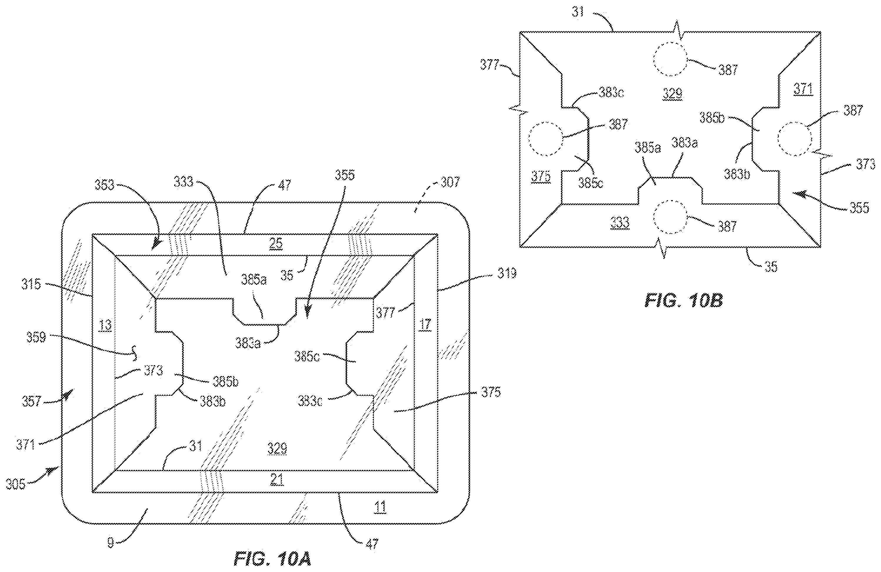 Patent US12157611 Figure 10 – Container with liner