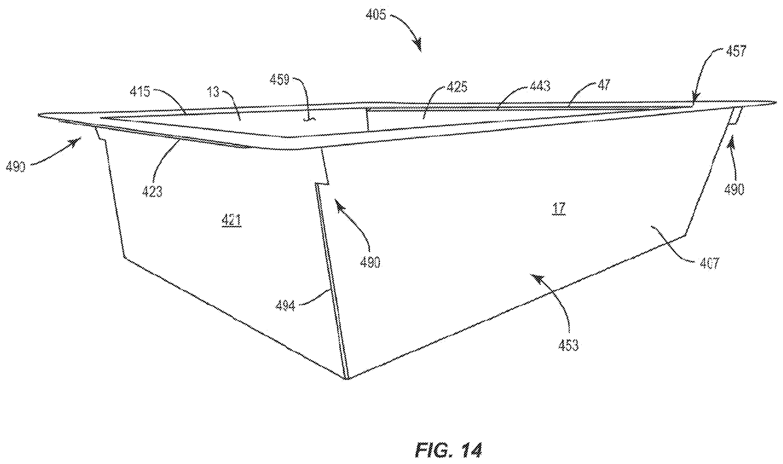 Patent US12157611 Figure 14 – Container with liner