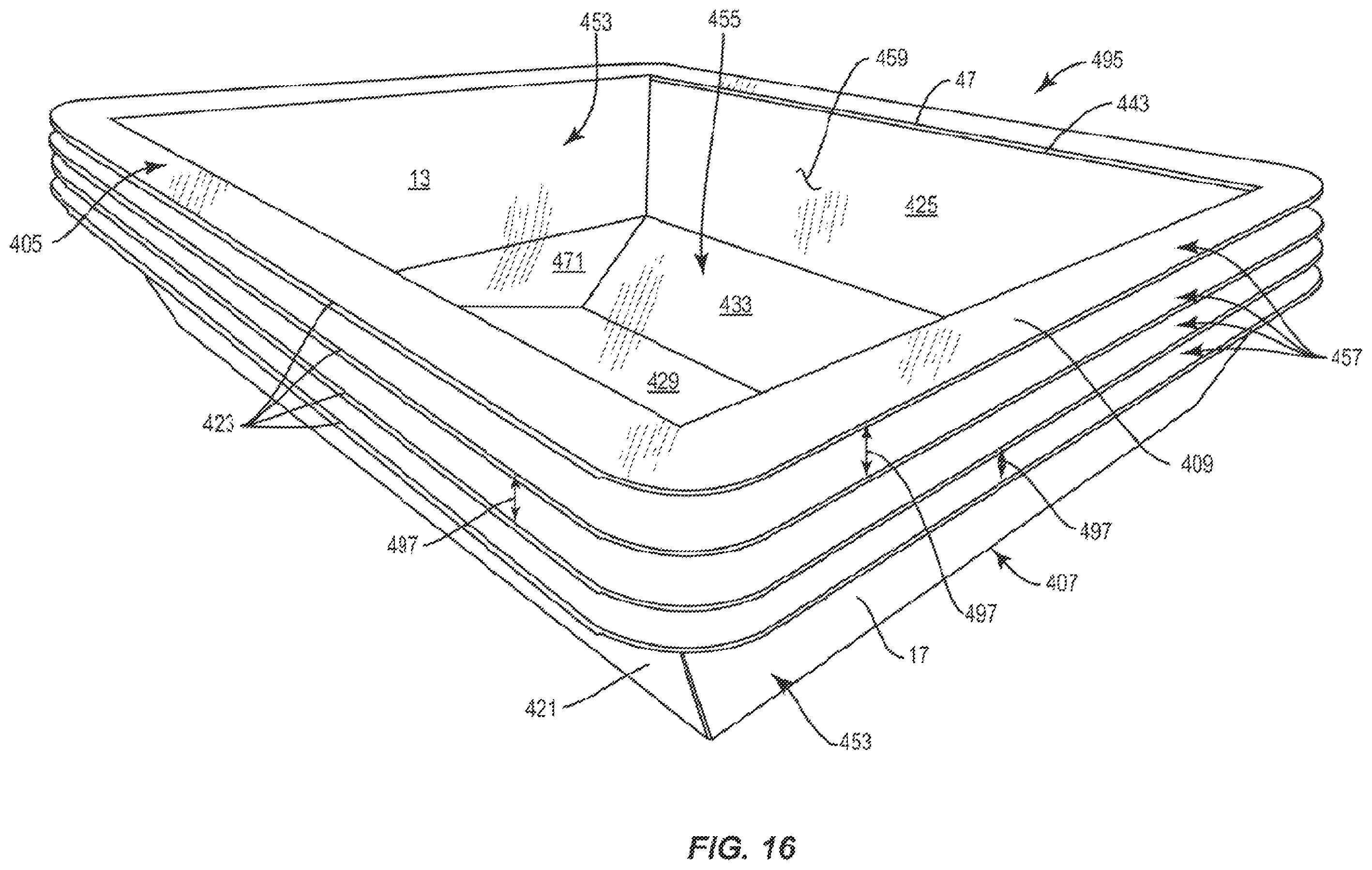 Patent US12157611 Figure 16 – Container with liner