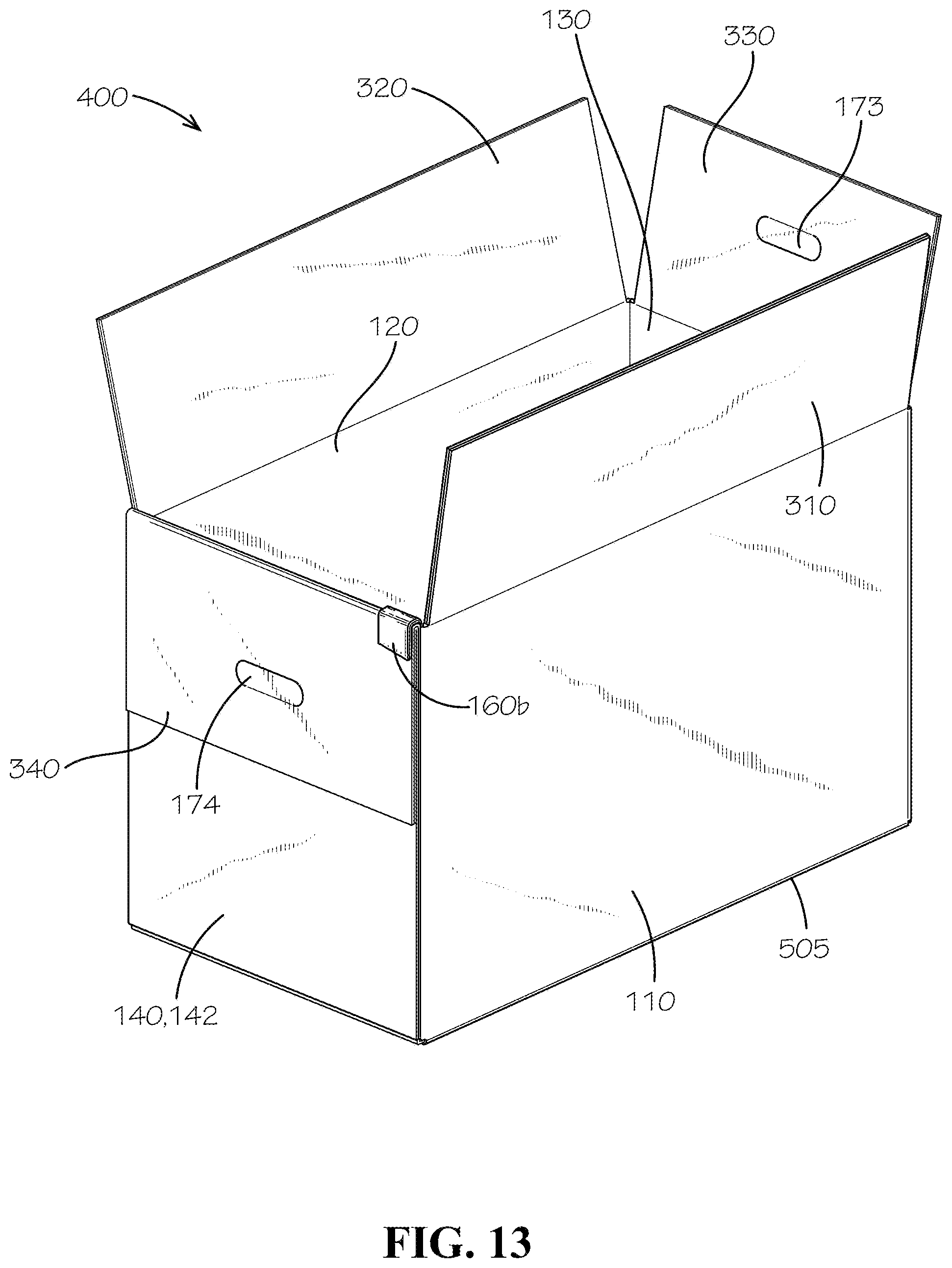 Patent US12157612 Figure 11 – Double-handle box