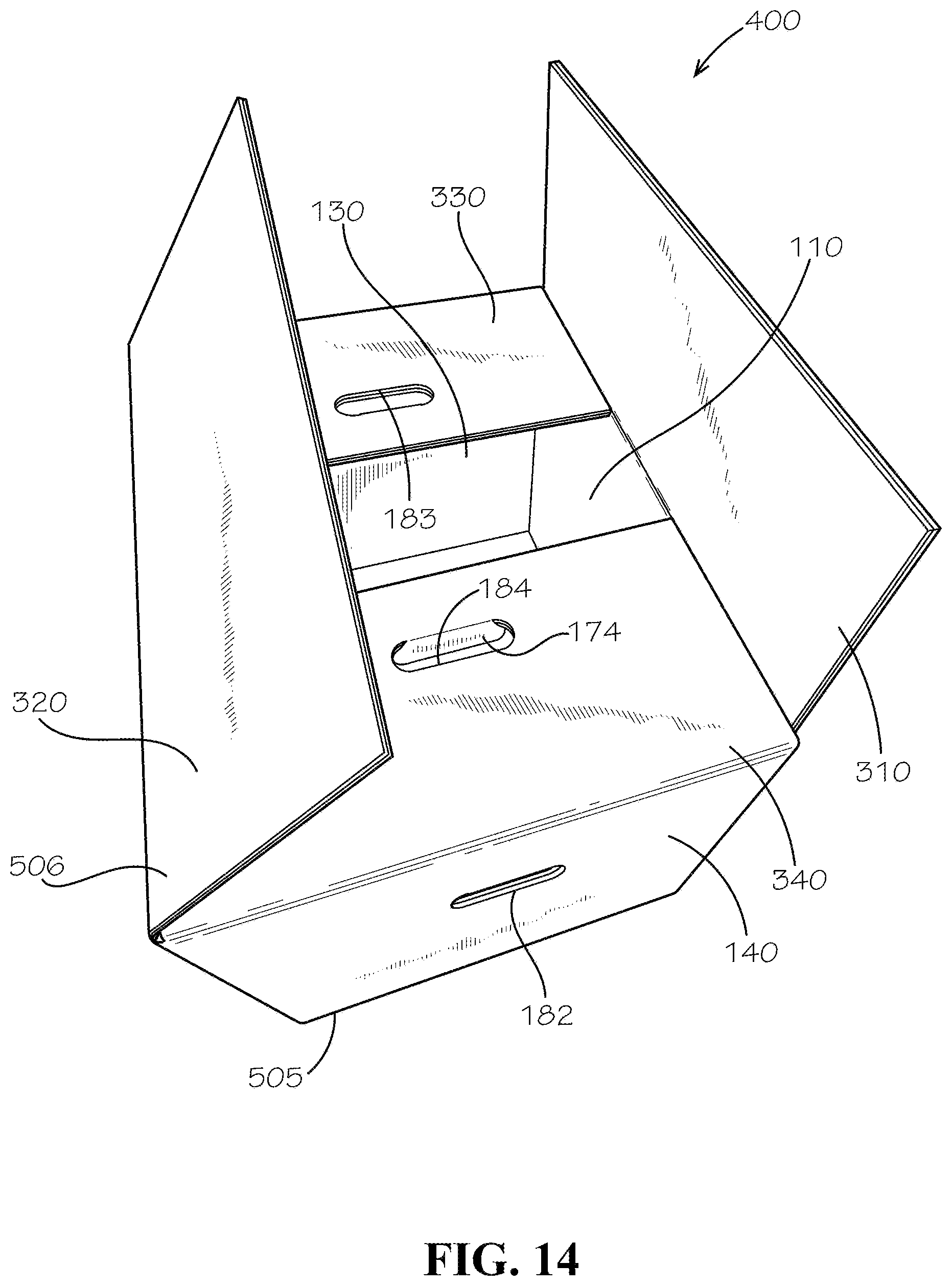 Patent US12157612 Figure 12 – Double-handle box