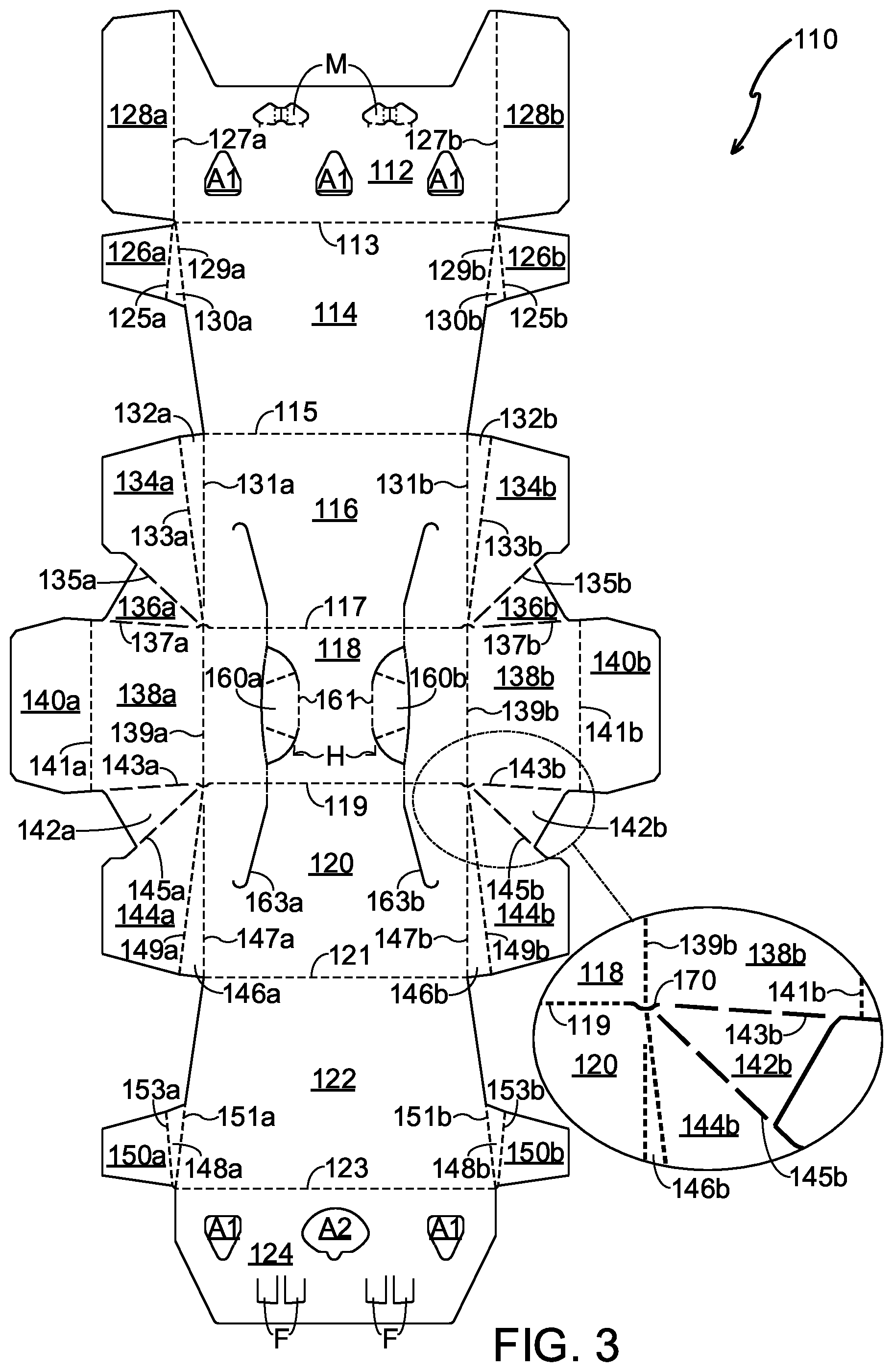 Patent US12157615 Figure 3 – Carton and blank therefor