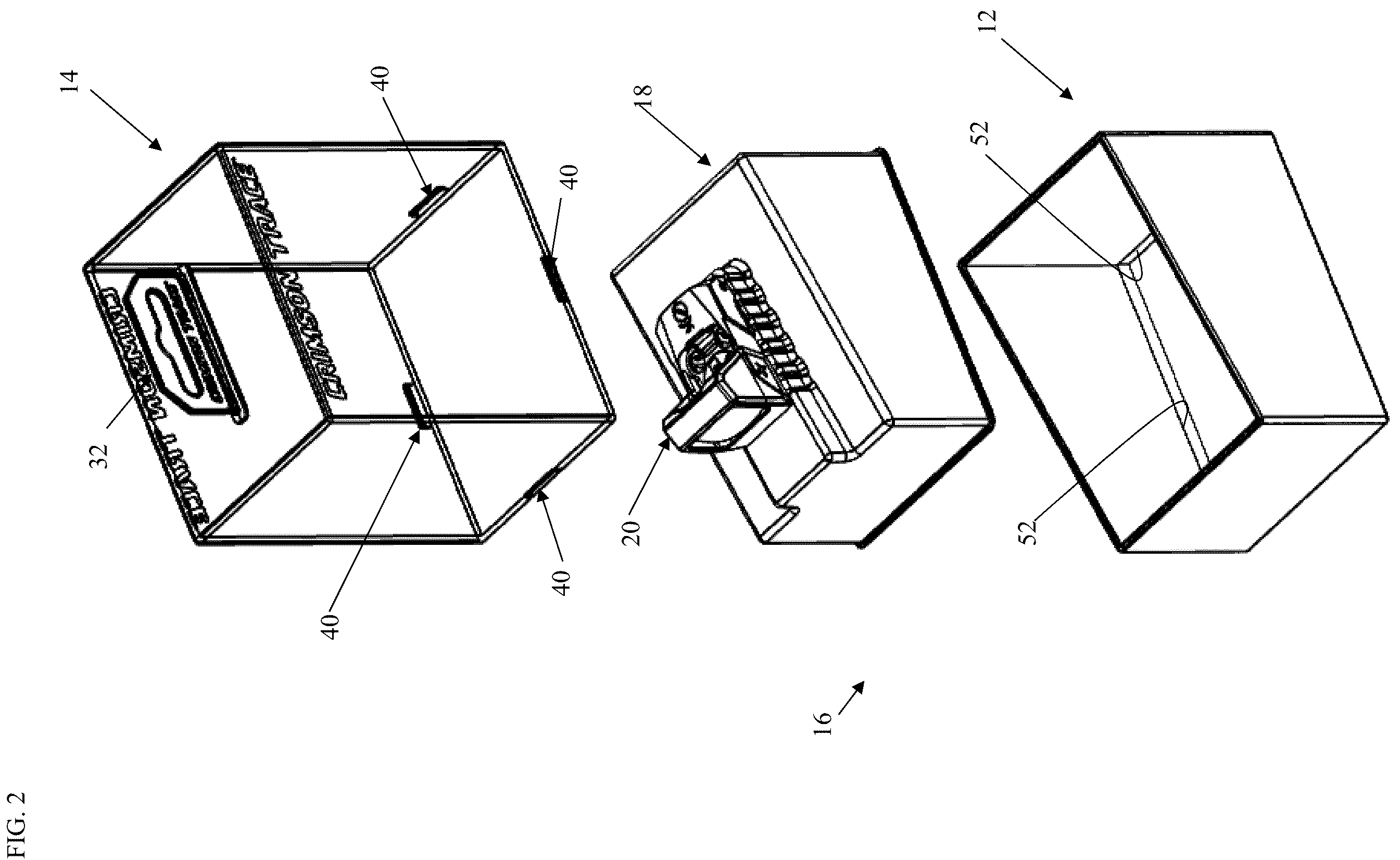 Patent US12157618 Figure 2 – Optical sighting device packaging
