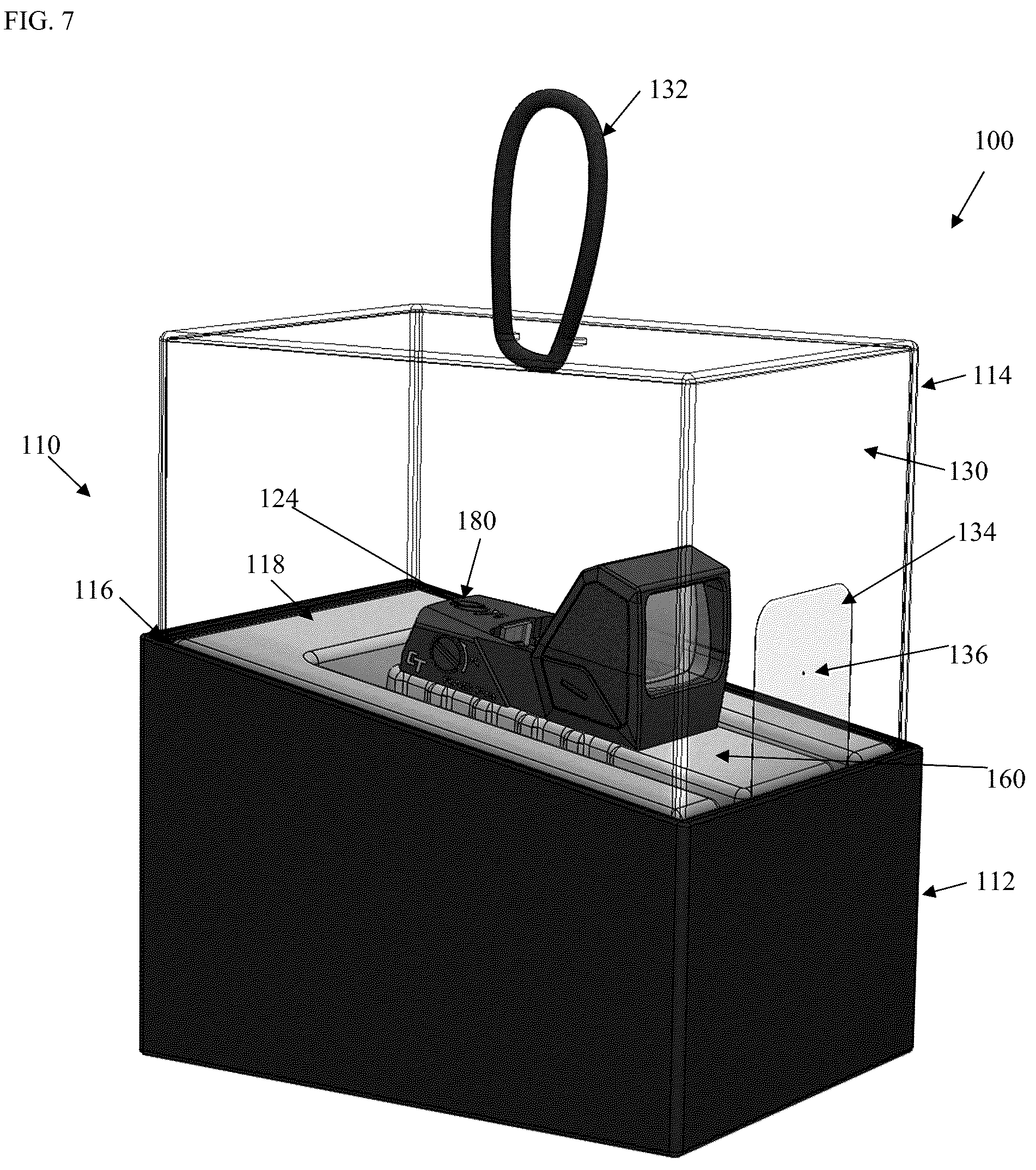 Patent US12157618 Figure 7 – Optical sighting device packaging