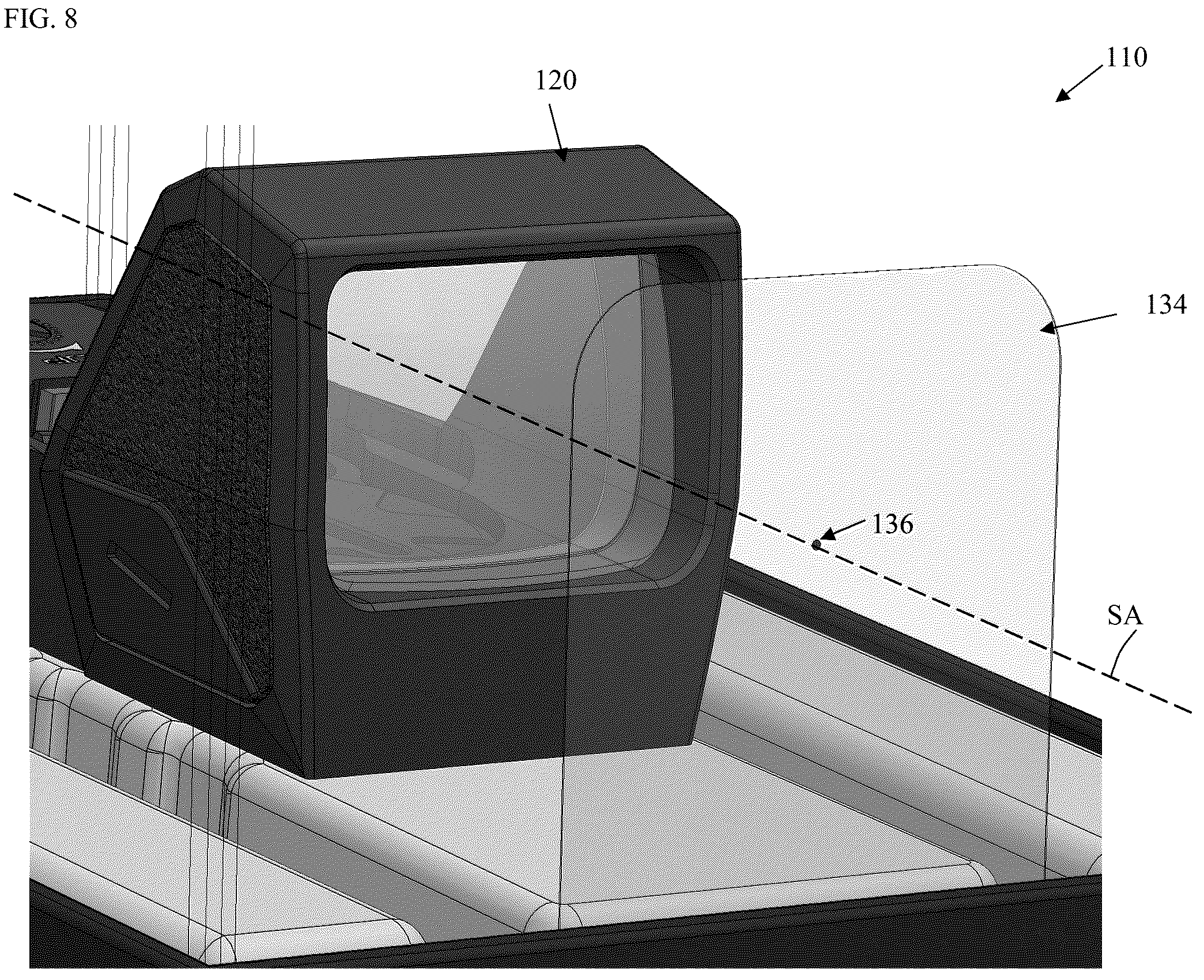 Patent US12157618 Figure 8 – Optical sighting device packaging