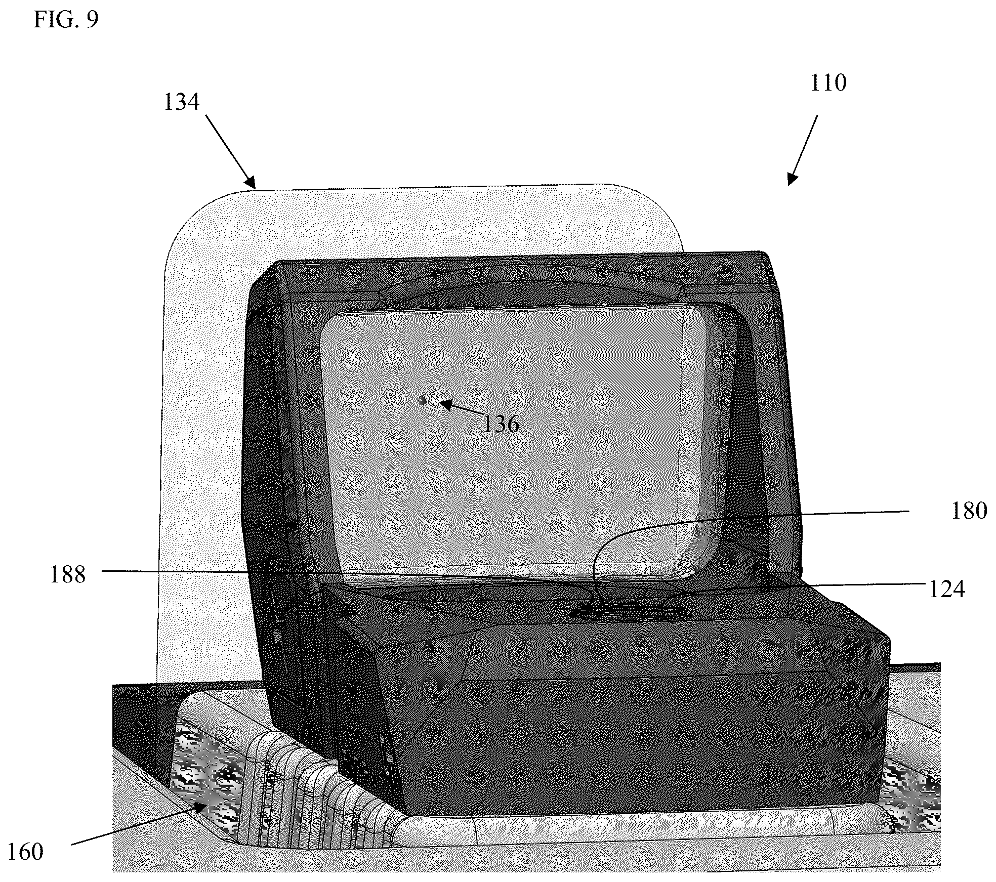 Patent US12157618 Figure 9 – Optical sighting device packaging