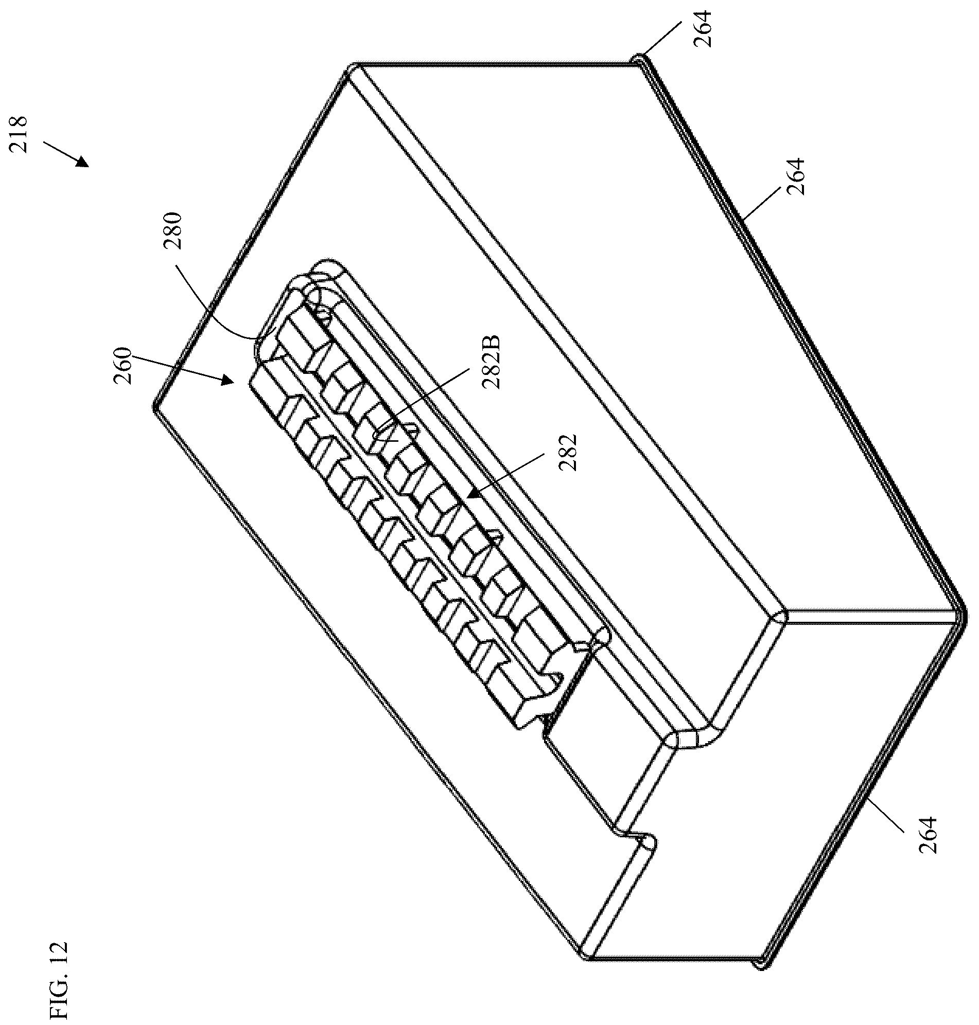 Patent US12157618 Figure 12 – Optical sighting device packaging
