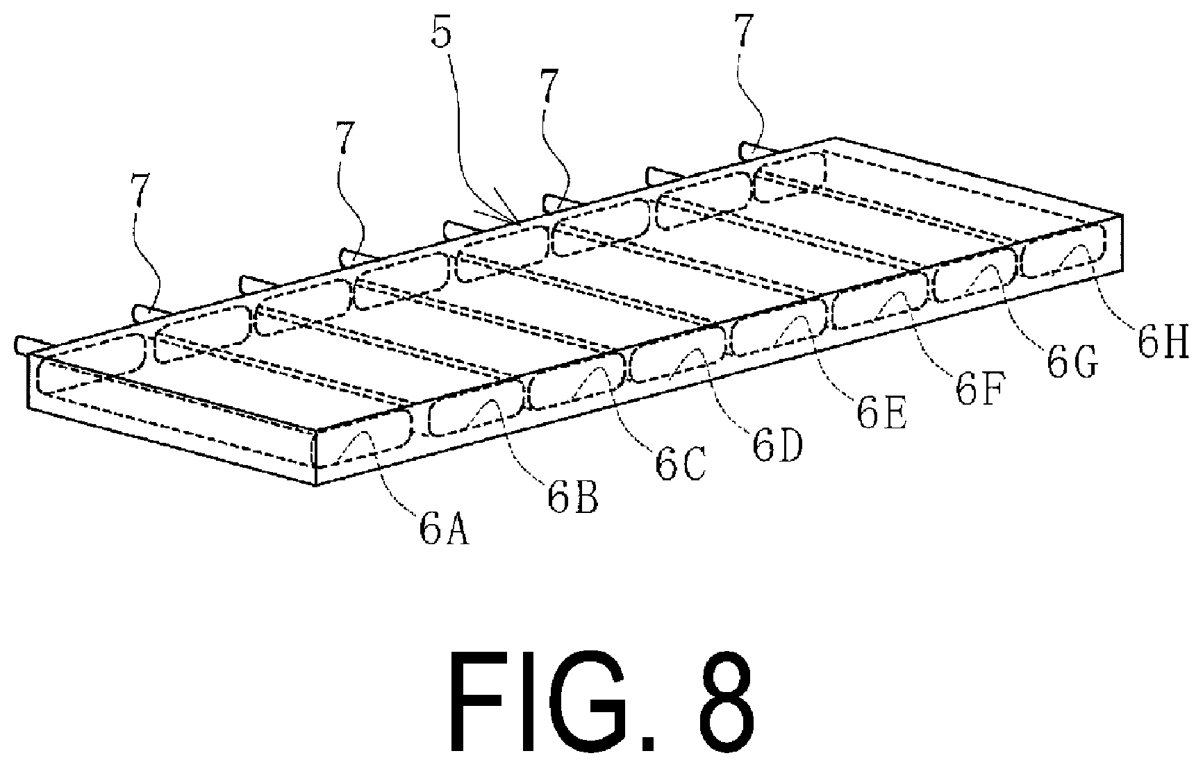 Patent US12157620 Figure 8 – Delivery container for drone