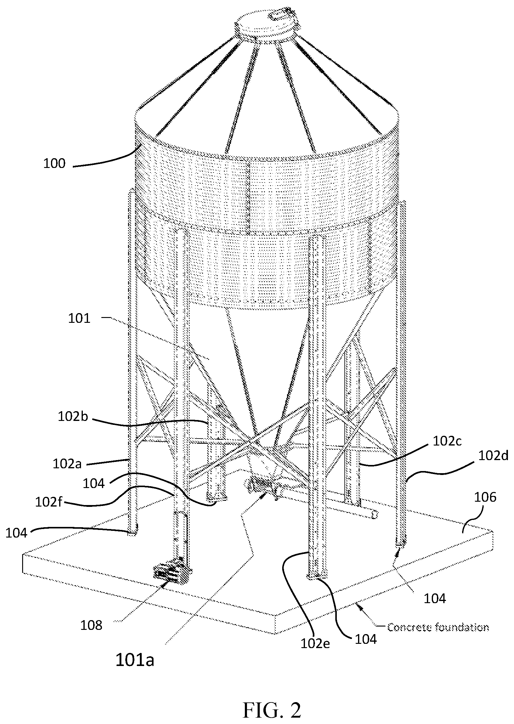 Patent US12157627 Figure 2 – Feed bin anti-bridge device