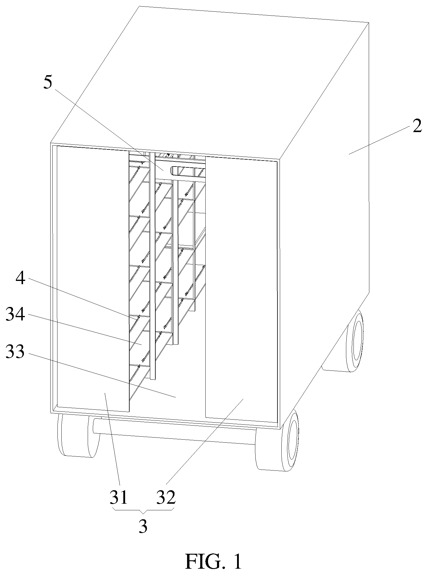Patent US12157629 Figure 1 – Goods-transport vehicle