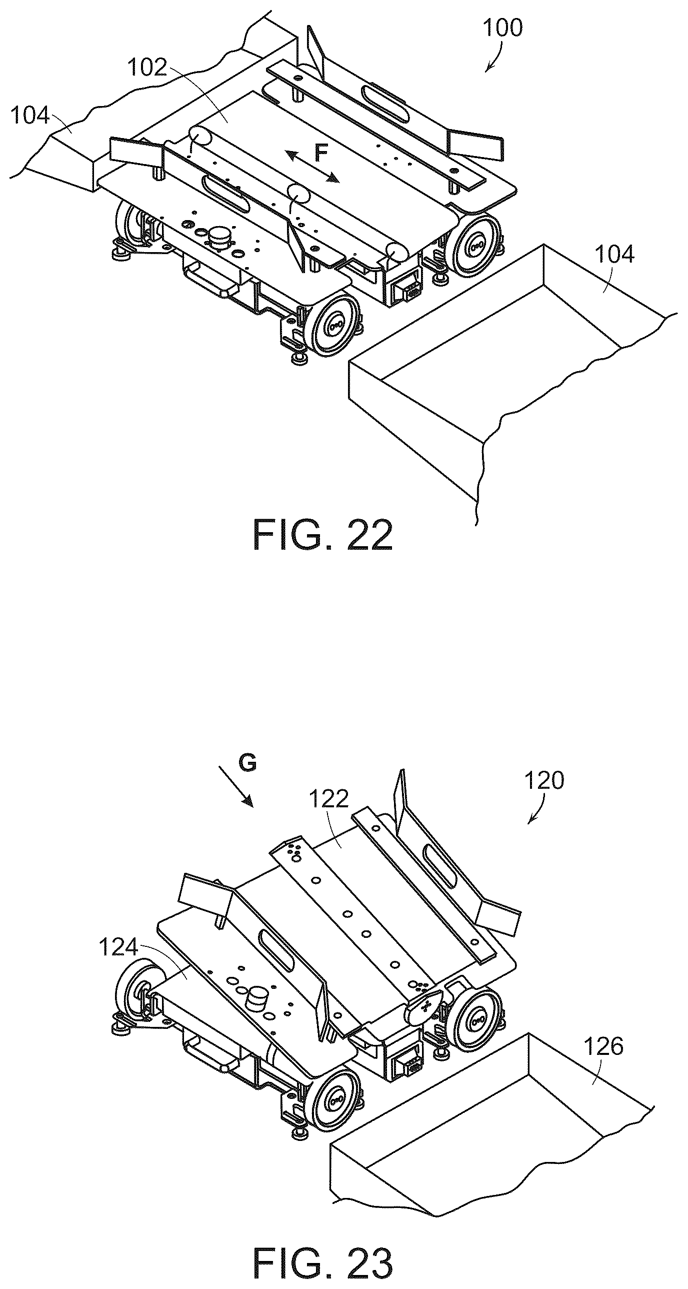 Patent US12157631 Figure 20 – Bin infeed and removal systems and methods for processing objects including mobile matrix carrier systems