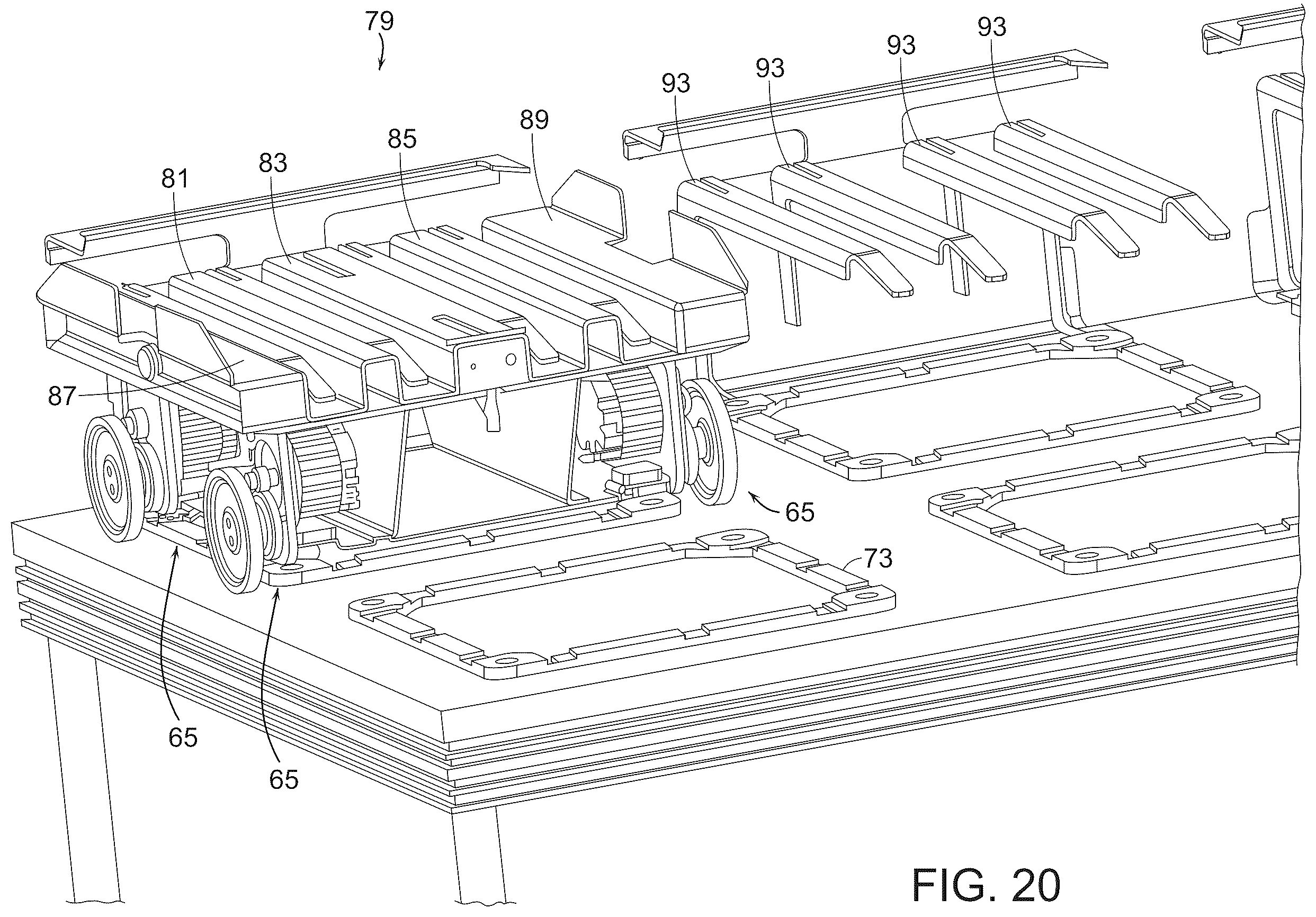 Patent US12157632 Figure 18 – Discontinuous grid system for use in systems and methods for processing objects including mobile matrix carrier systems