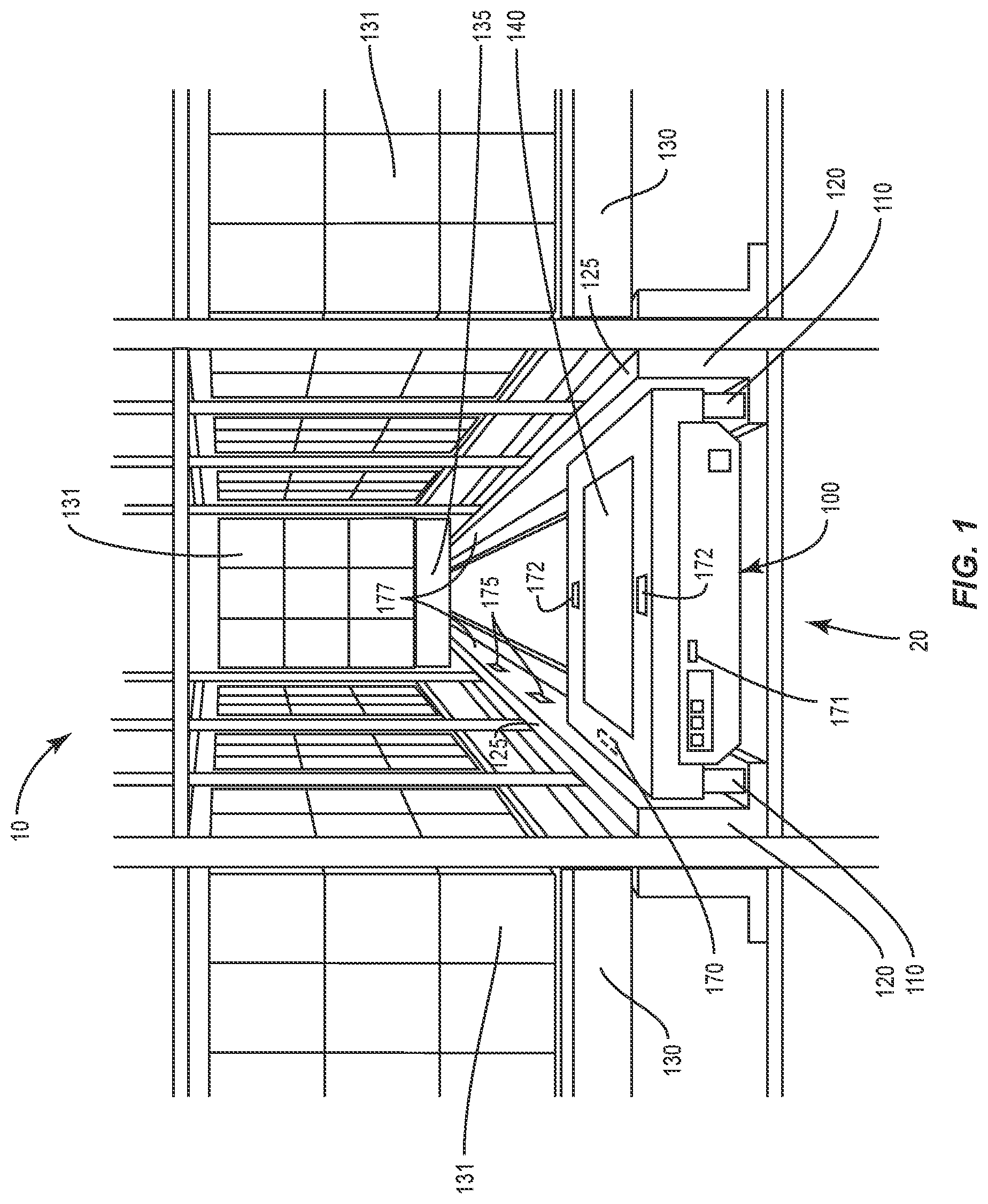 Patent US12157633 Figure 1 – Pallet spacing system and method