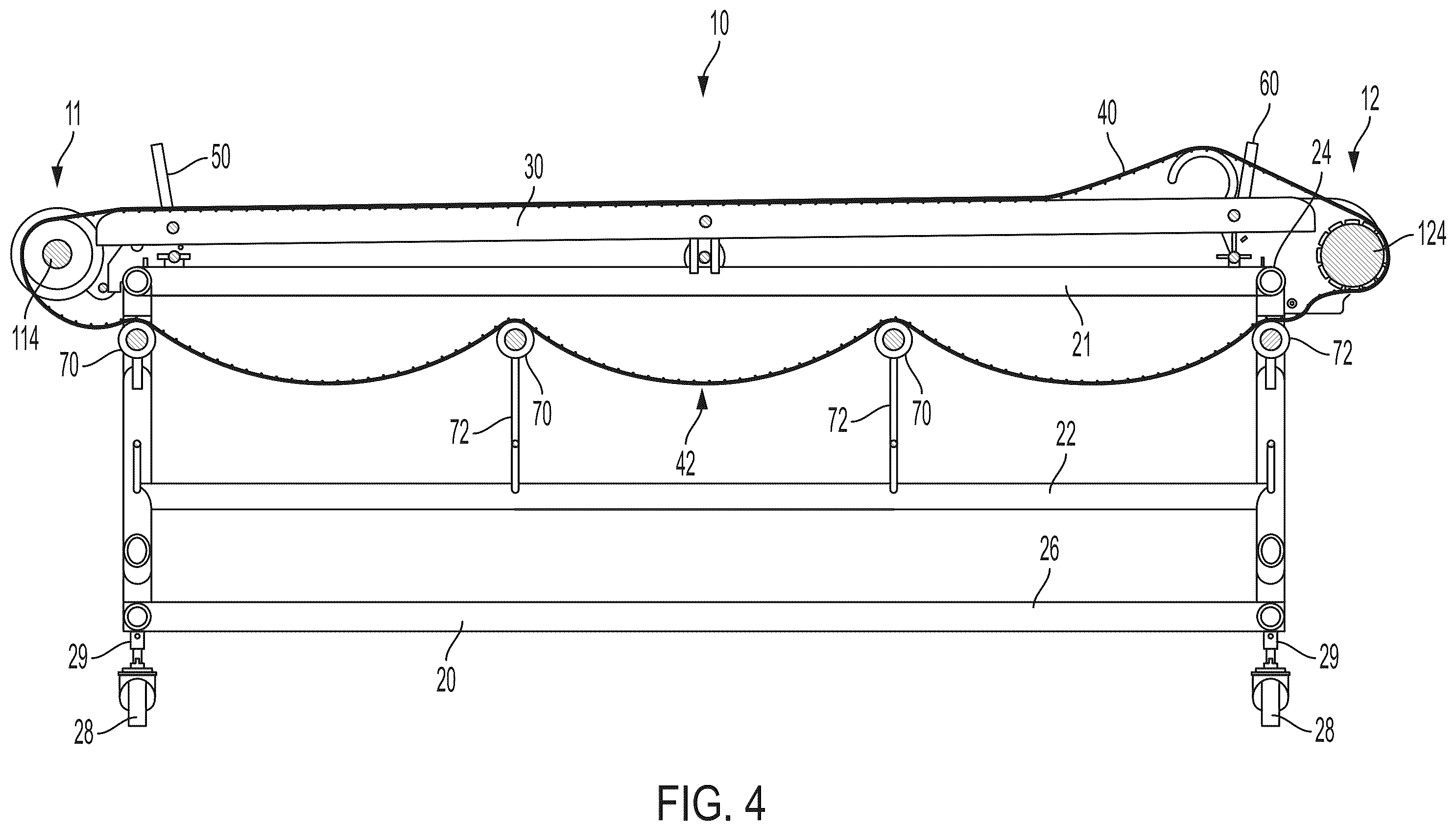 Patent US12157636 Figure 4 – Hygienic hollow frame assembly
