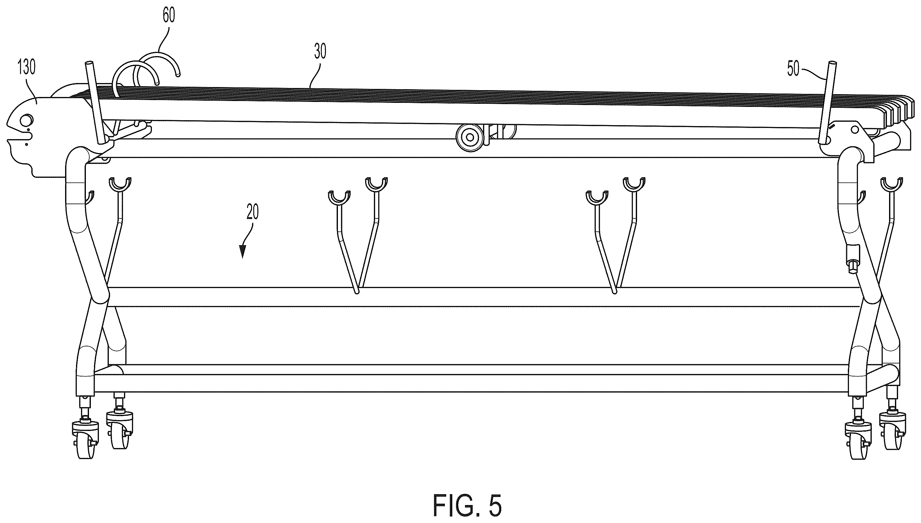 Patent US12157636 Figure 5 – Hygienic hollow frame assembly