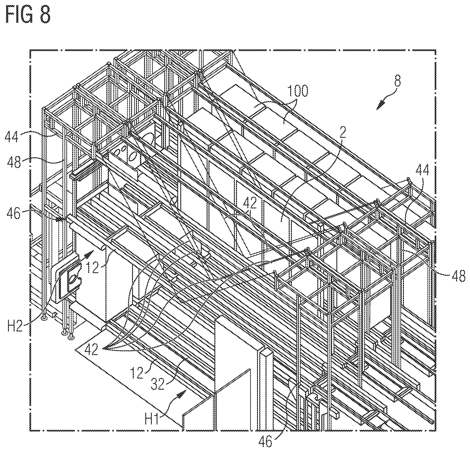 Patent US12157638 Figure 8 – System for sterilizing sterilization units and method for operating such a system