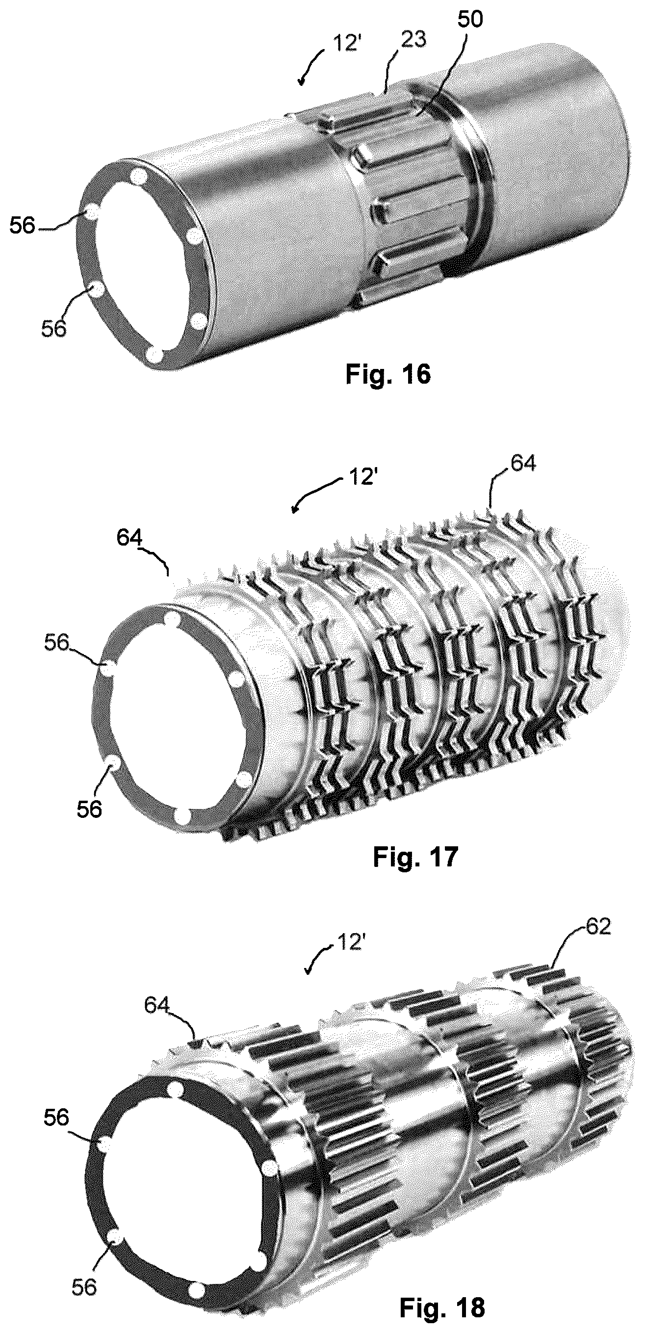 Patent US12157639 Figure 6 – Conveyor drive roller with replaceable conveyor drive surface